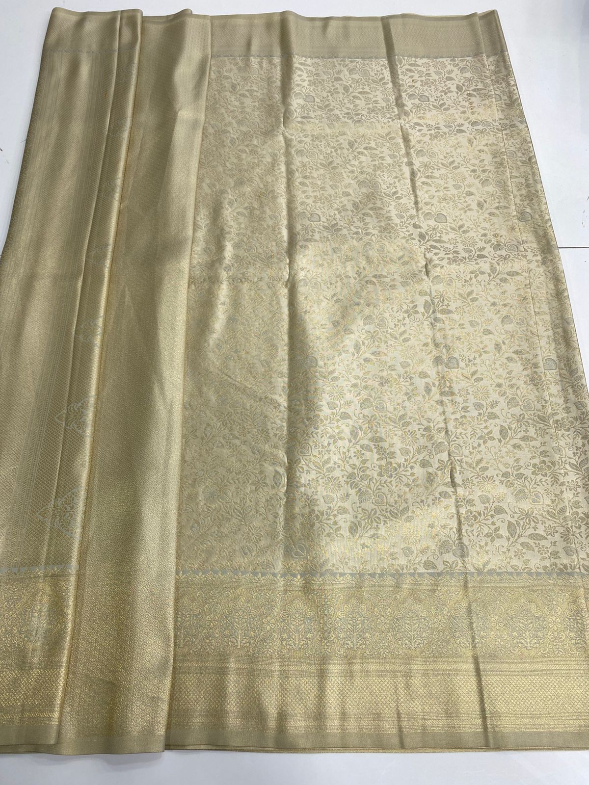Semi Silk Tissue Broket Satin Saree(3026B)