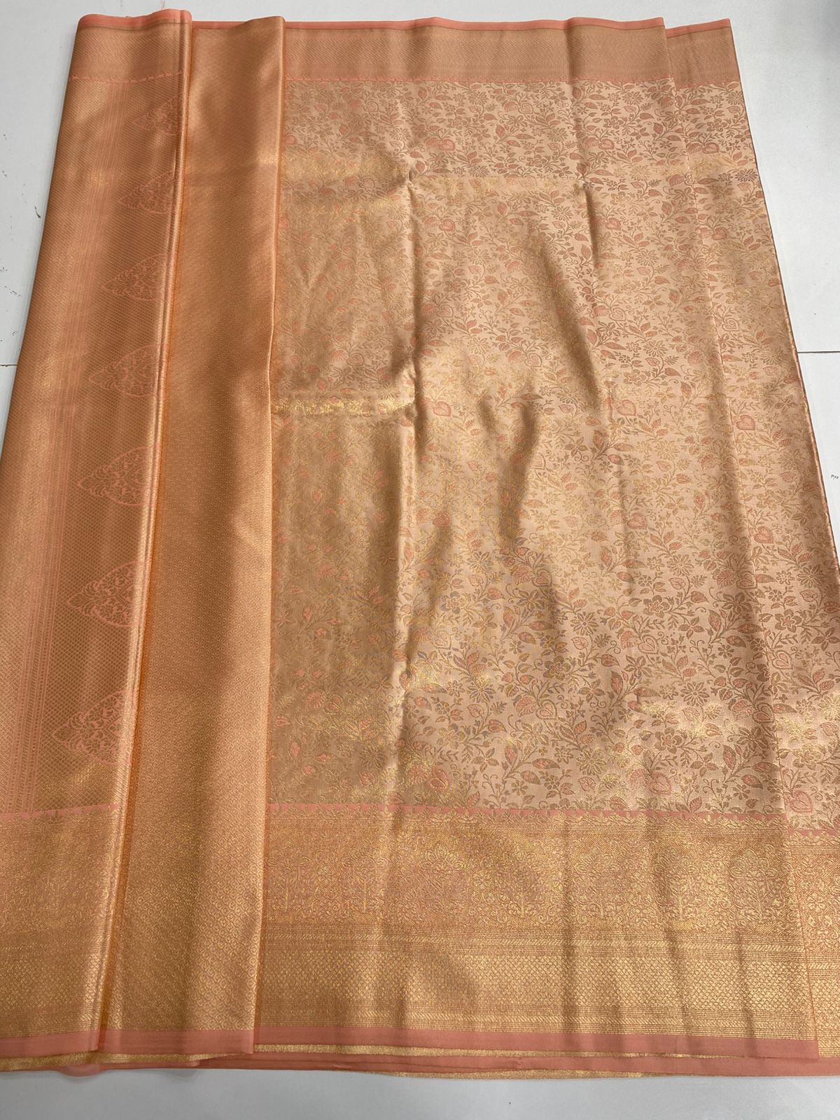 Semi Silk Tissue Broket Satin Saree(3026B)