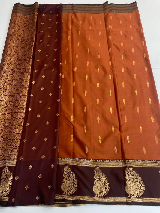 Semi Silk Butta Saree ( 3186C-R )