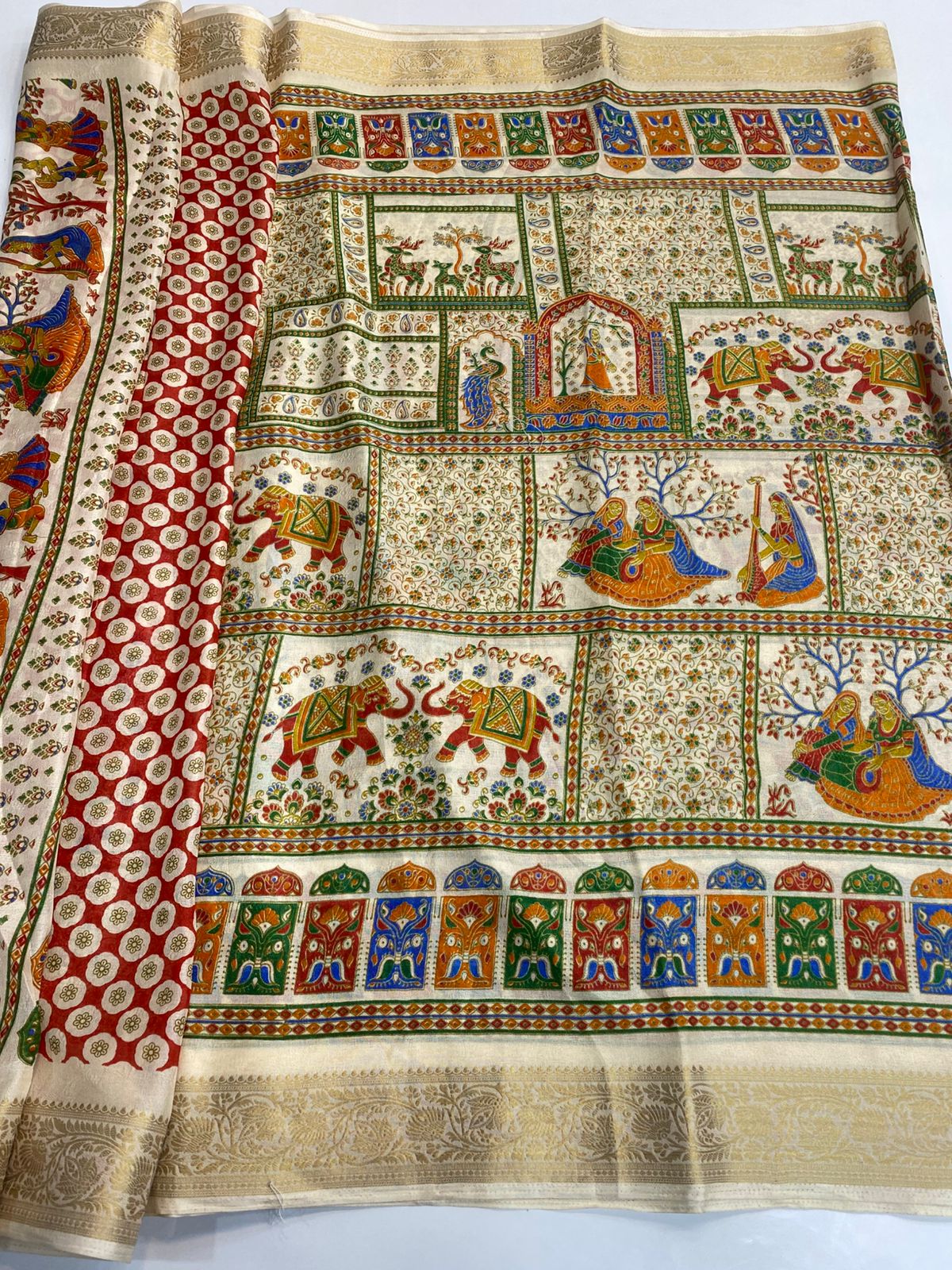 Fancy Georgette Print Saree(3187A)