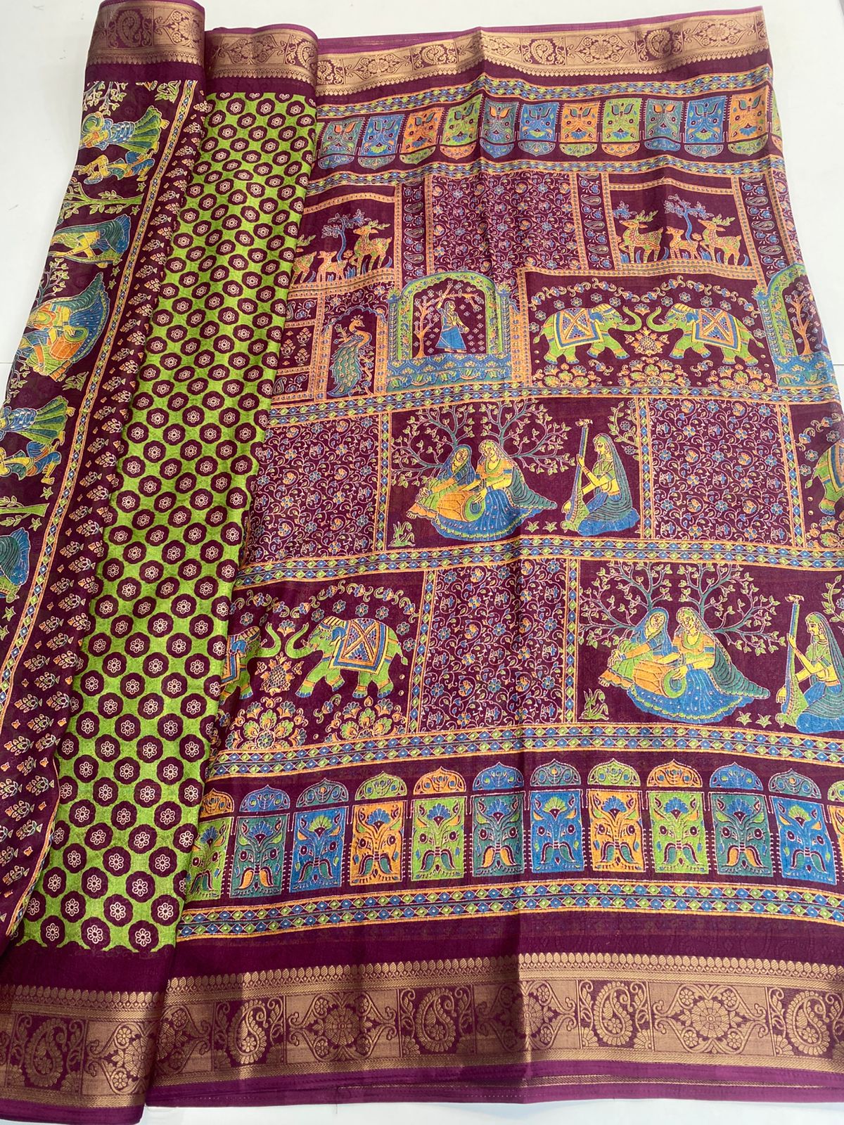 Fancy Georgette Print Saree(3187C)
