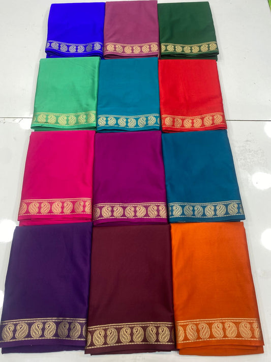 Mysore Crepe Self Saree(3182)