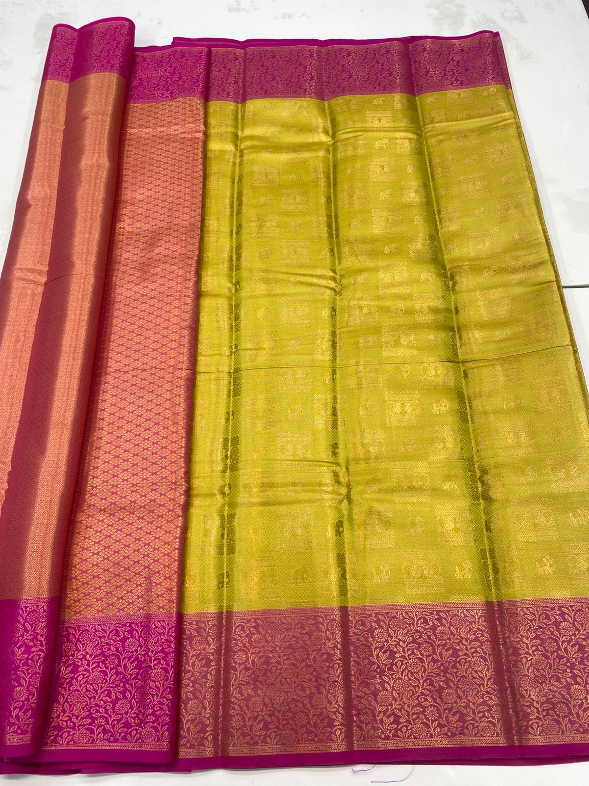 Semi Silk Broket Saree(3194D)