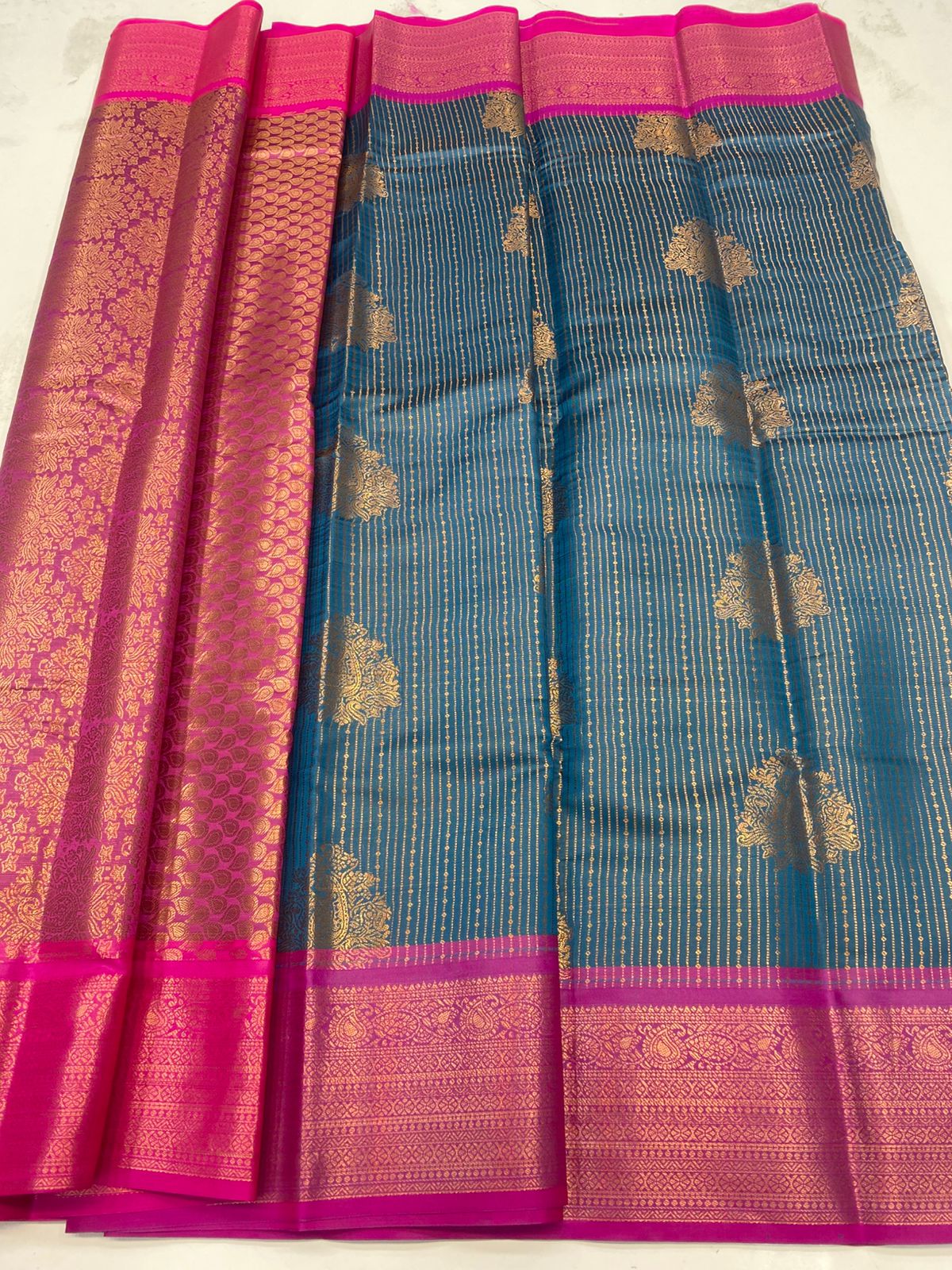 Semi Silk Broket Saree(3194B)
