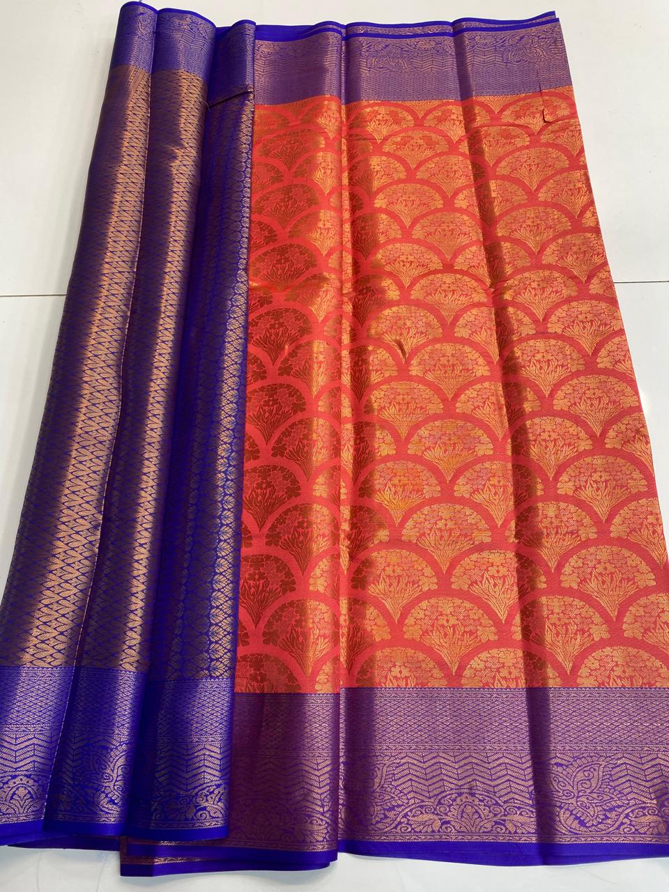 Semi Silk Broket Saree(3194A)