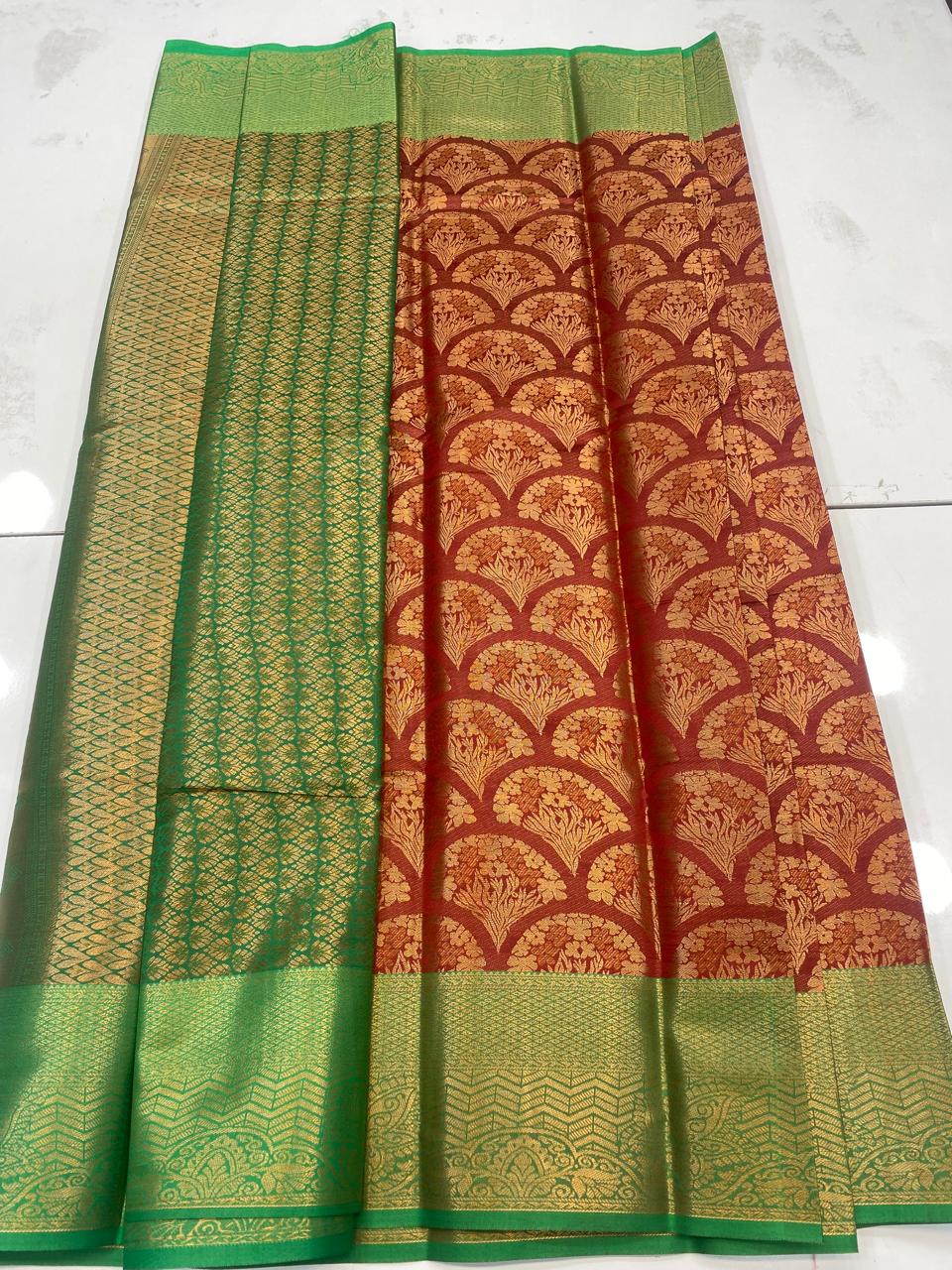 Semi Silk Broket Saree(3194A)