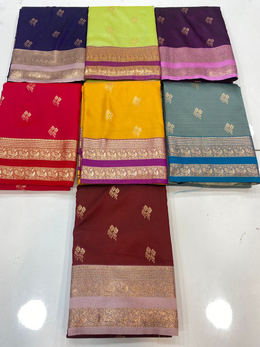 Kanchipuram semi silk Butta sarees(3192)