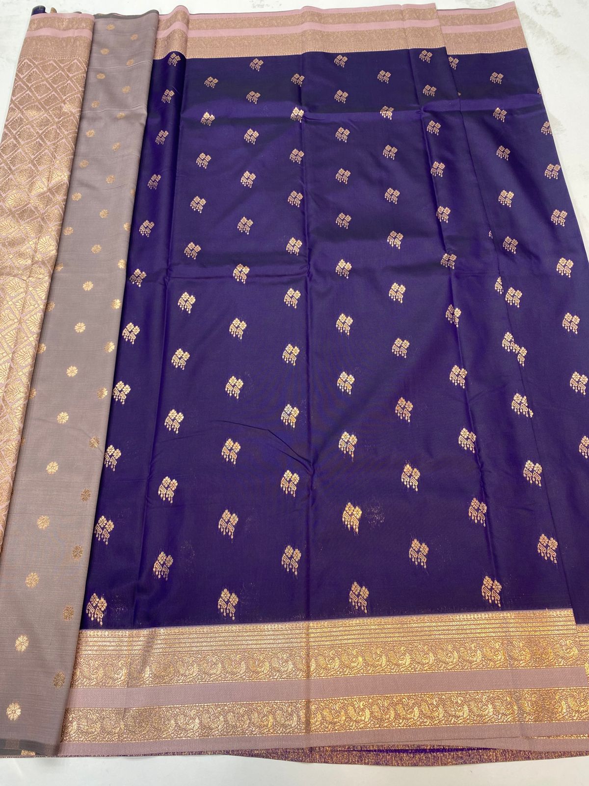 Kanchipuram semi silk Butta sarees(3192)