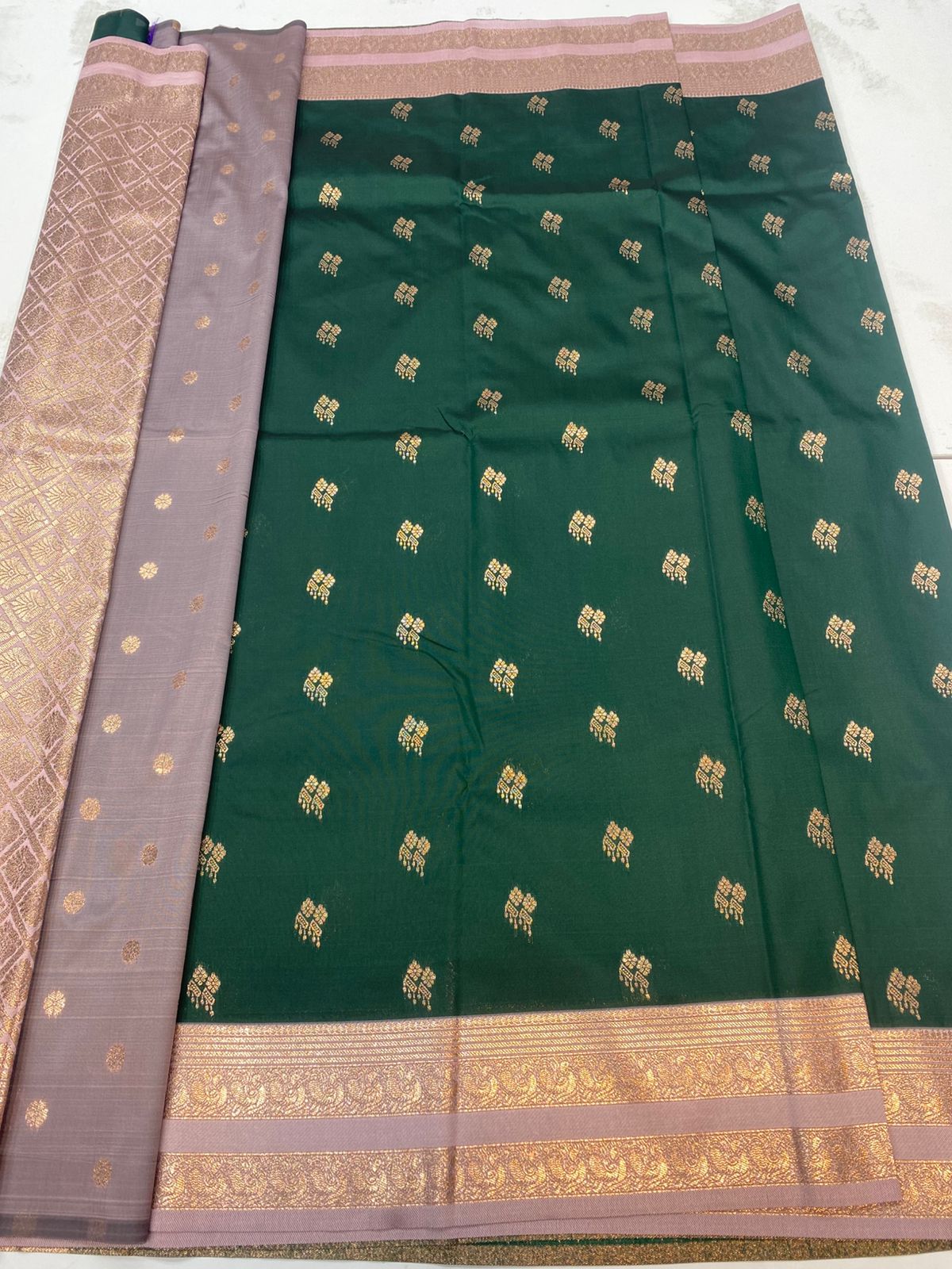 Kanchipuram semi silk Butta sarees(3192)