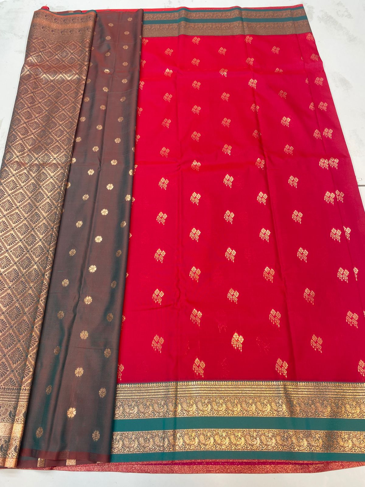 Kanchipuram semi silk Butta sarees(3192)