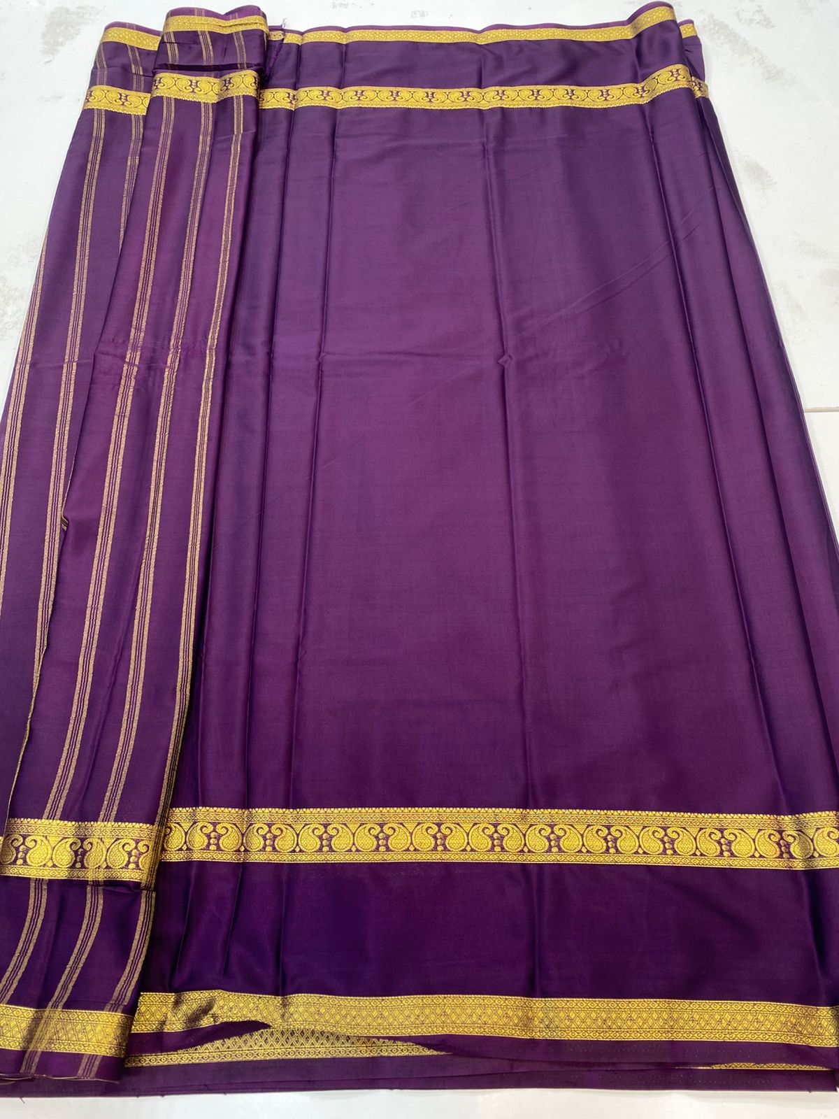 Mysore Crepe Self Saree(3196C)