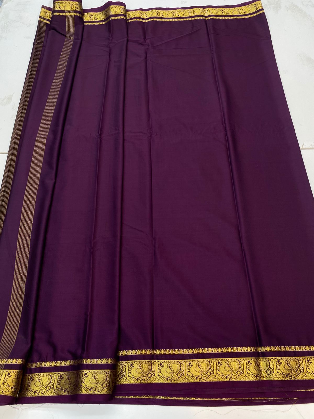 Mysore Crepe Self Saree(3196A)