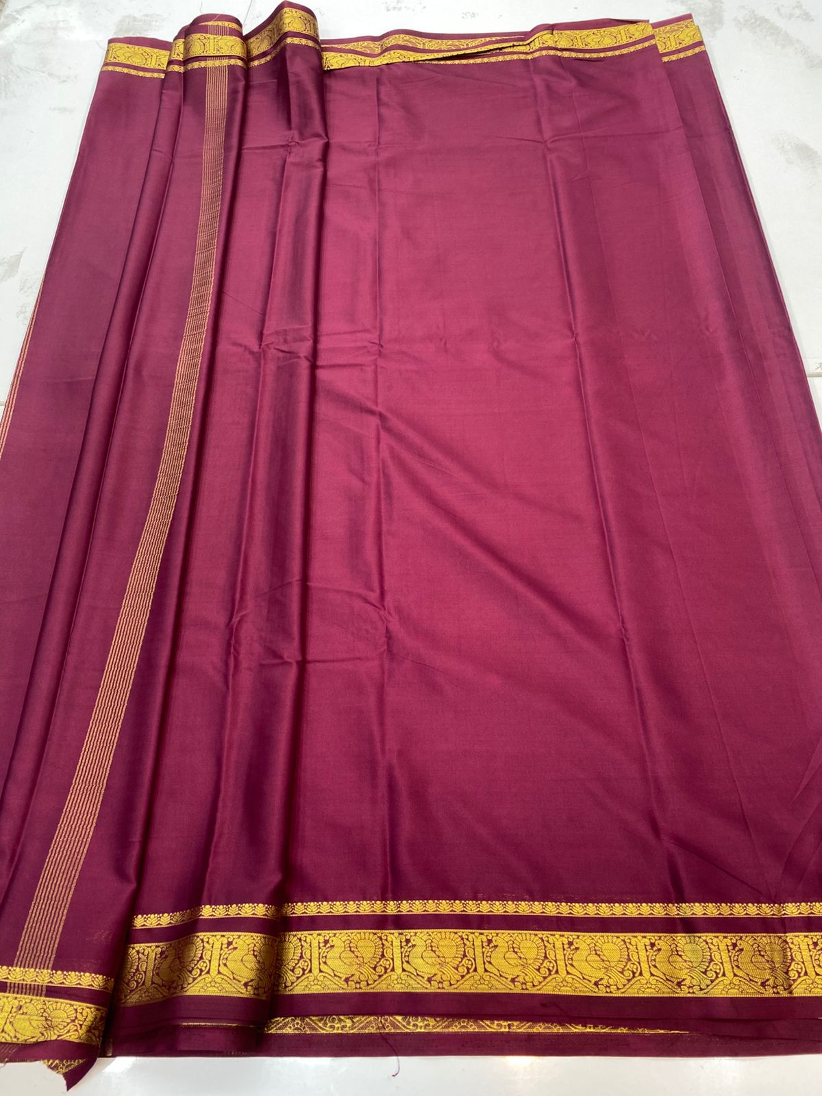 Mysore Crepe Self Saree(3196A)