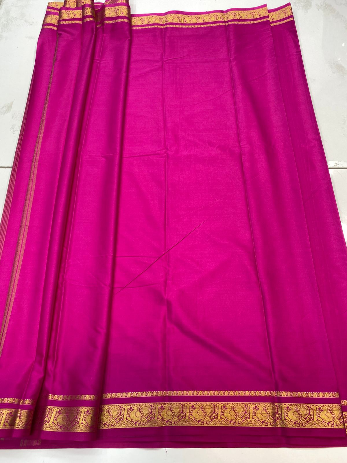 Mysore Crepe Self Saree(3196A)