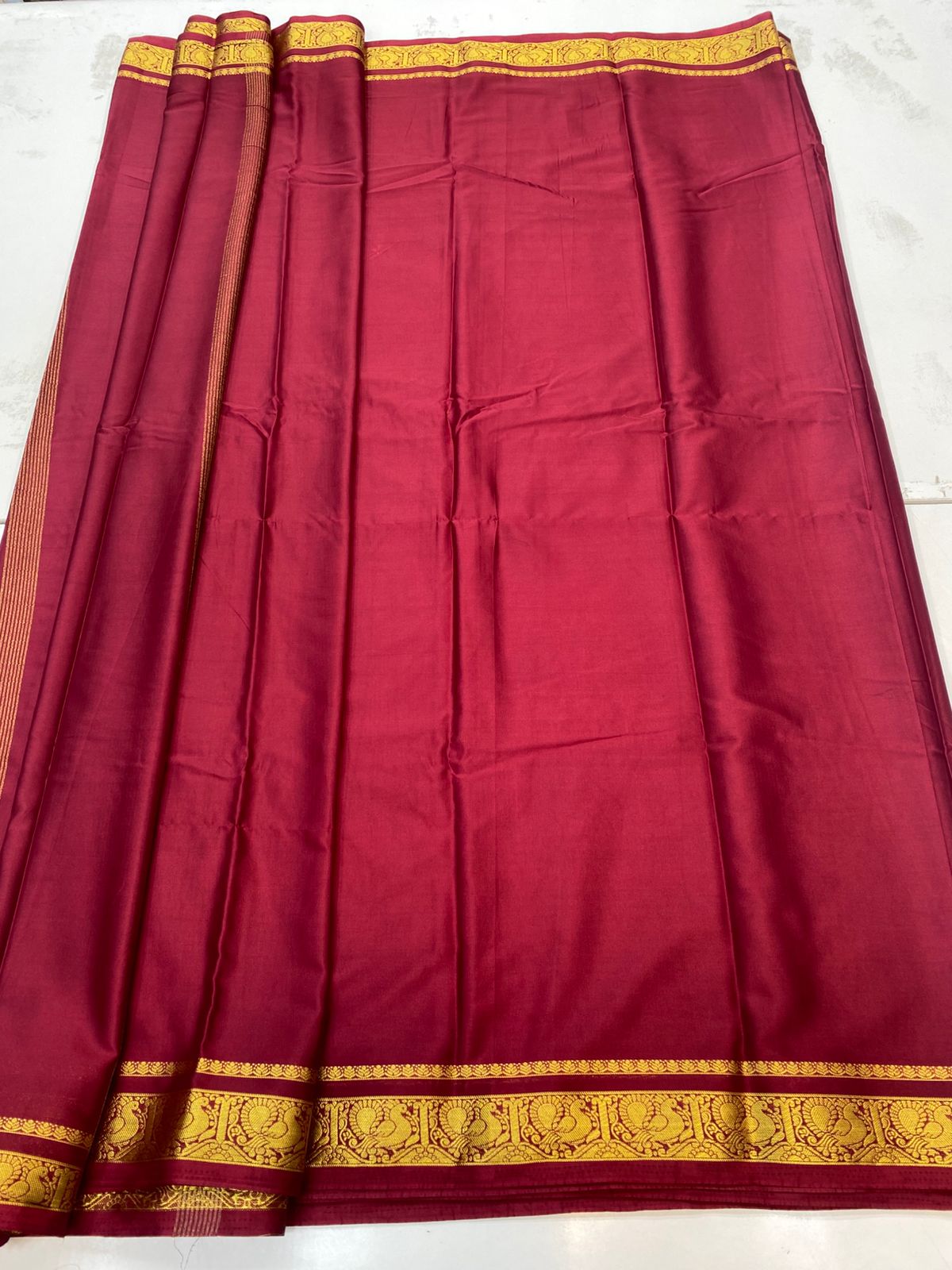 Mysore Crepe Self Saree(3196A)