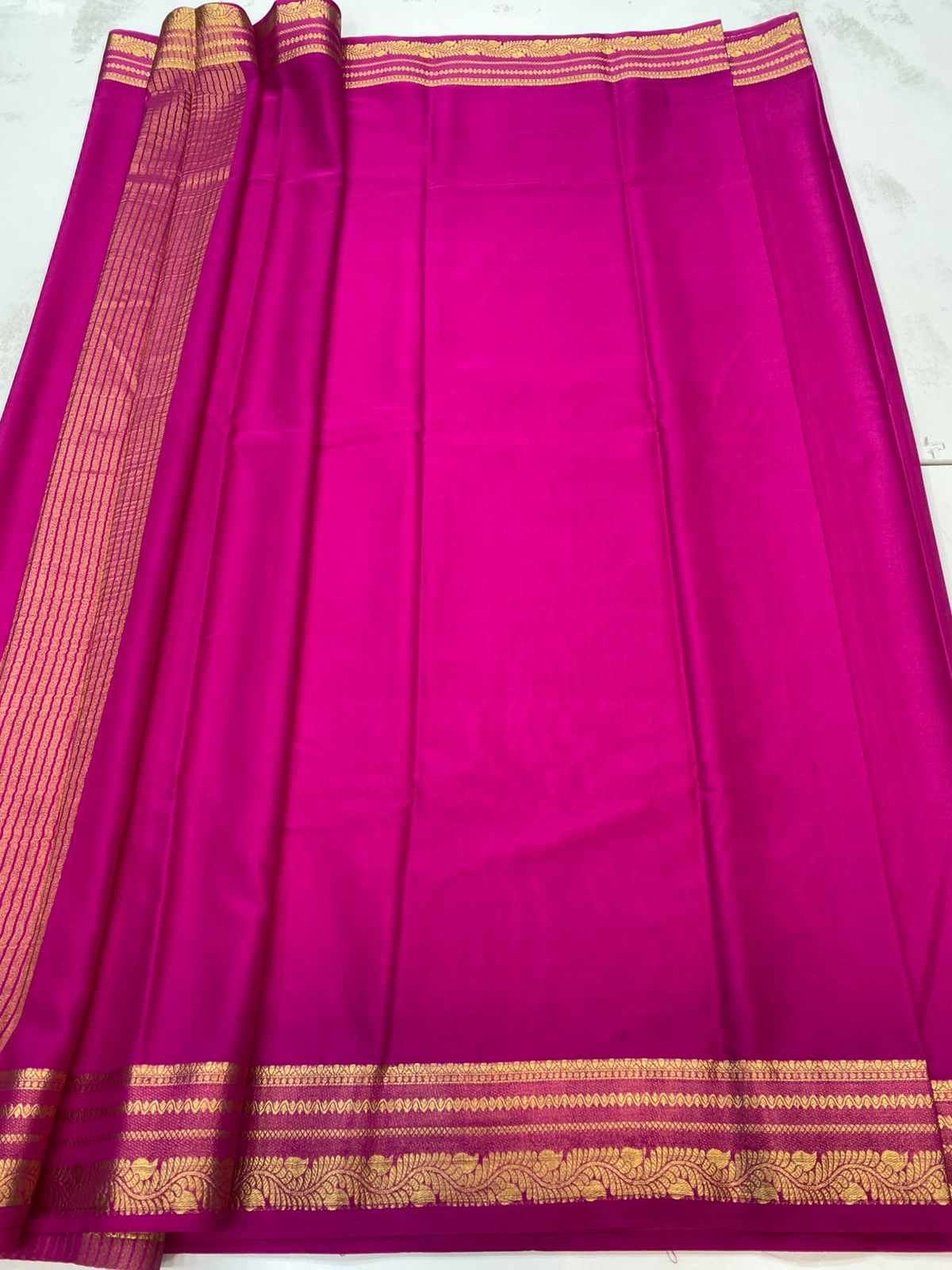 Mysore Crepe Self Saree(3196B)