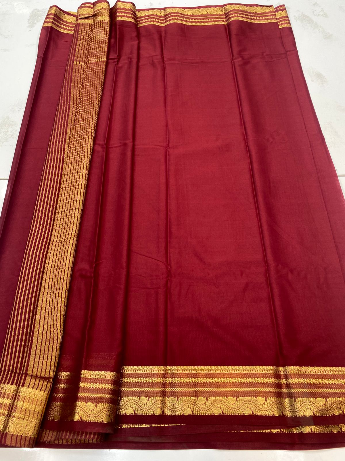 Mysore Crepe Self Saree(3196B)