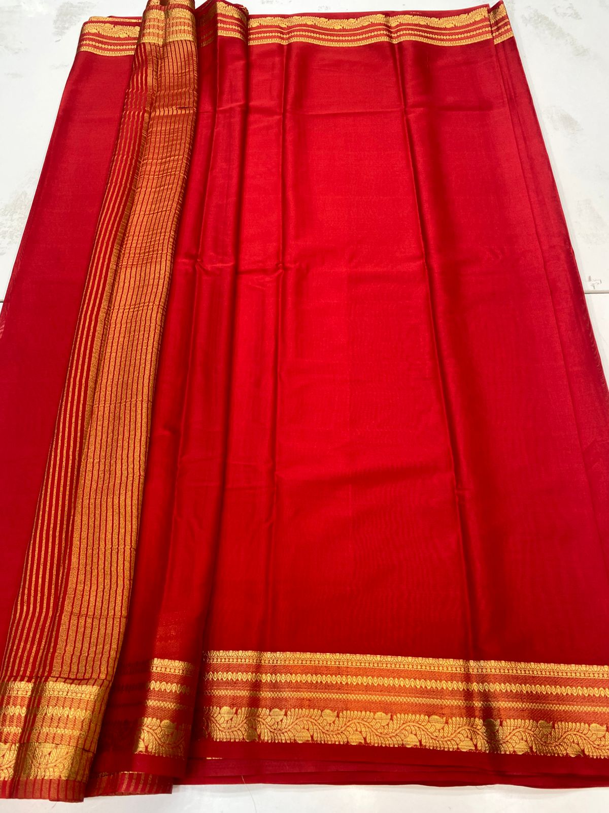 Mysore Crepe Self Saree(3196B)