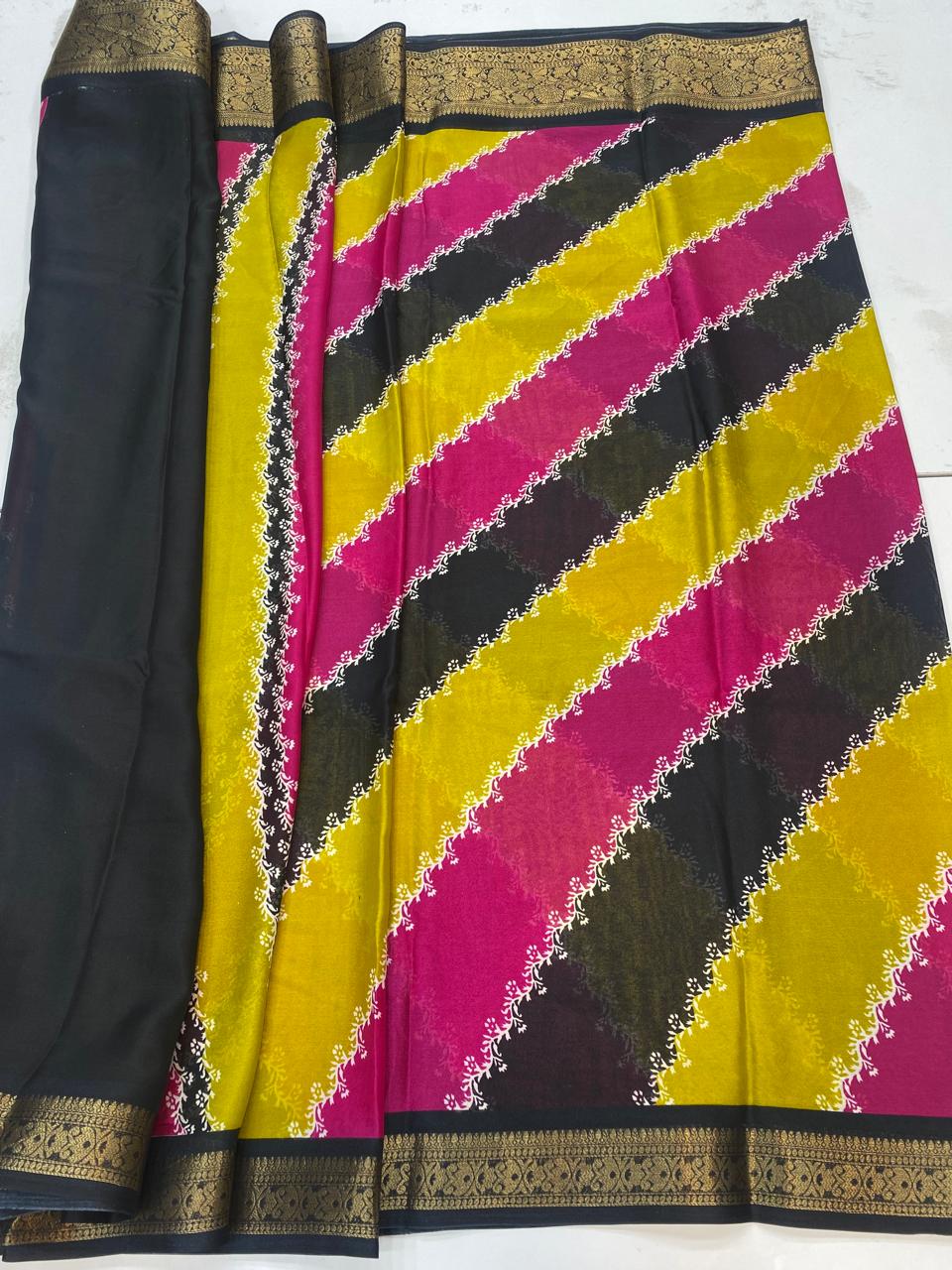 Fancy Georgette Print Saree(3198)