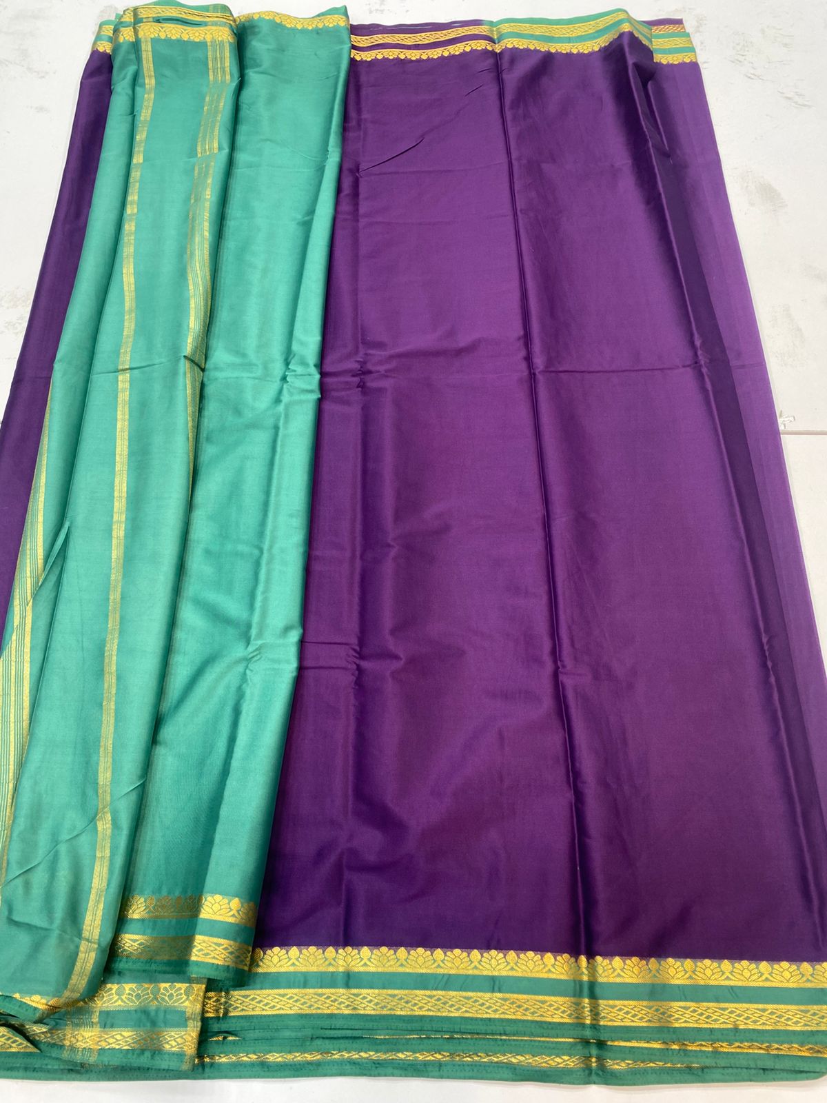 Mysore Crepe Zari Border Saree(3204)