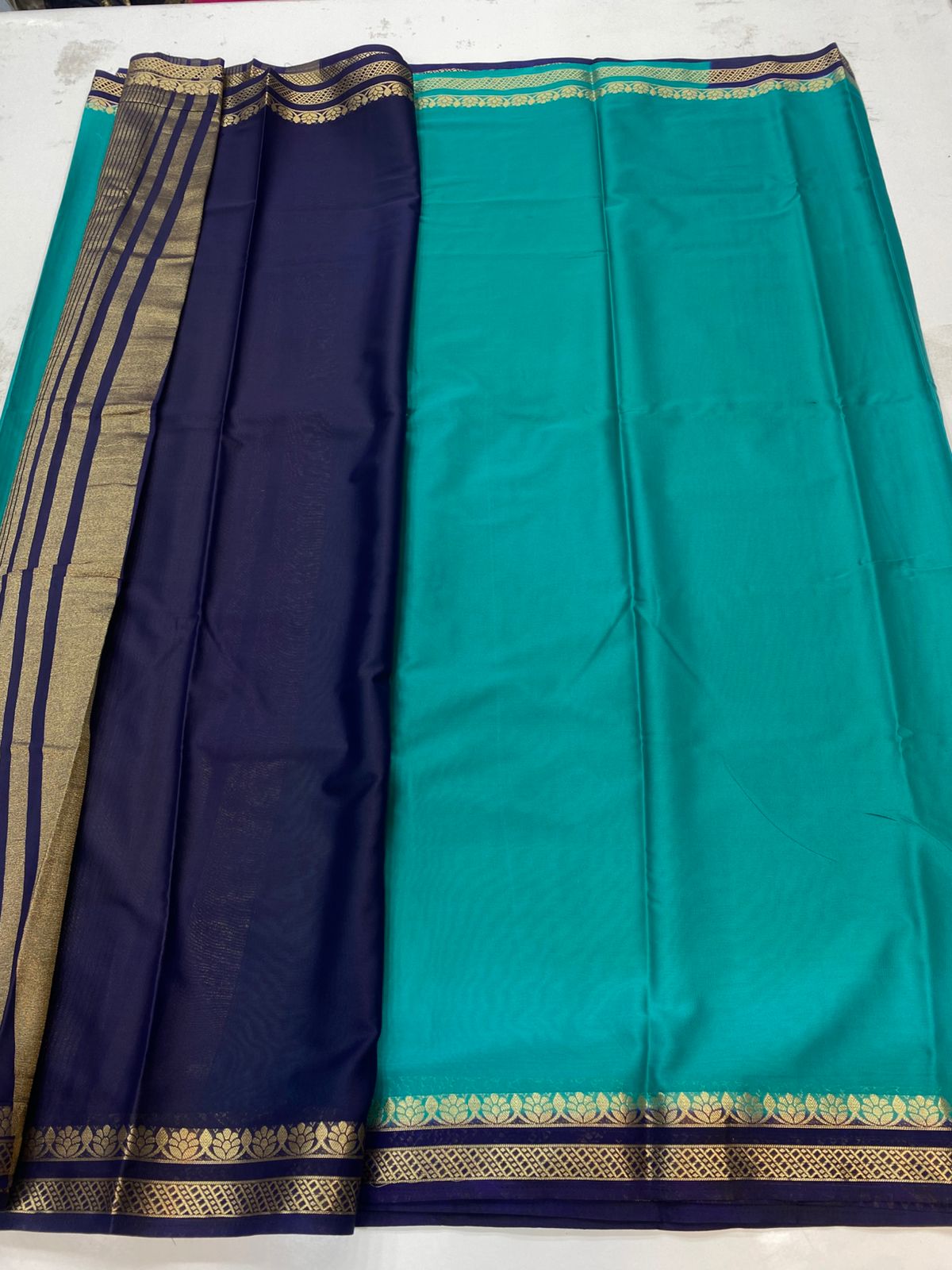 Mysore Crepe Zari Border Saree(3204)