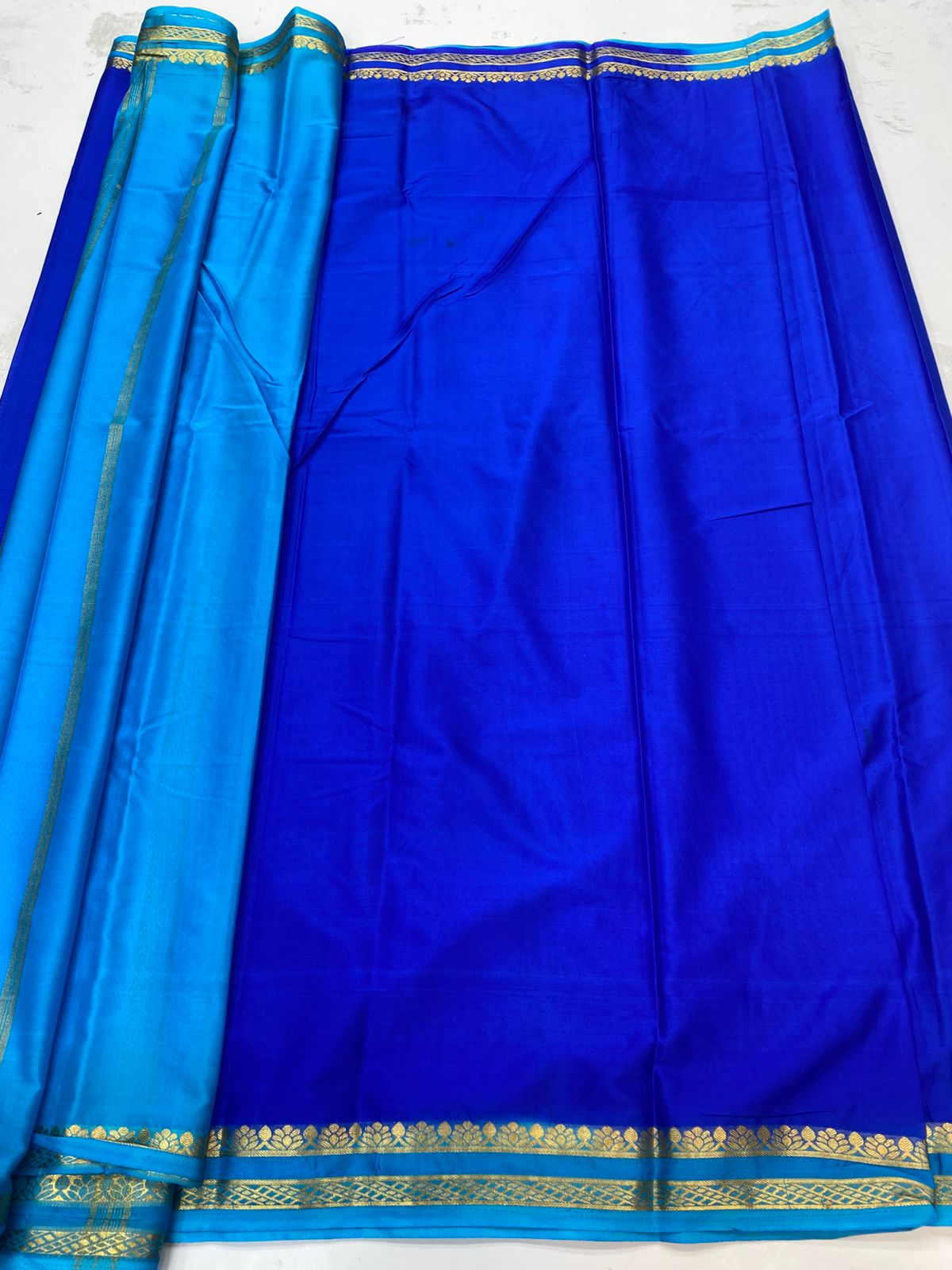 Mysore Crepe Zari Border Saree(3204)