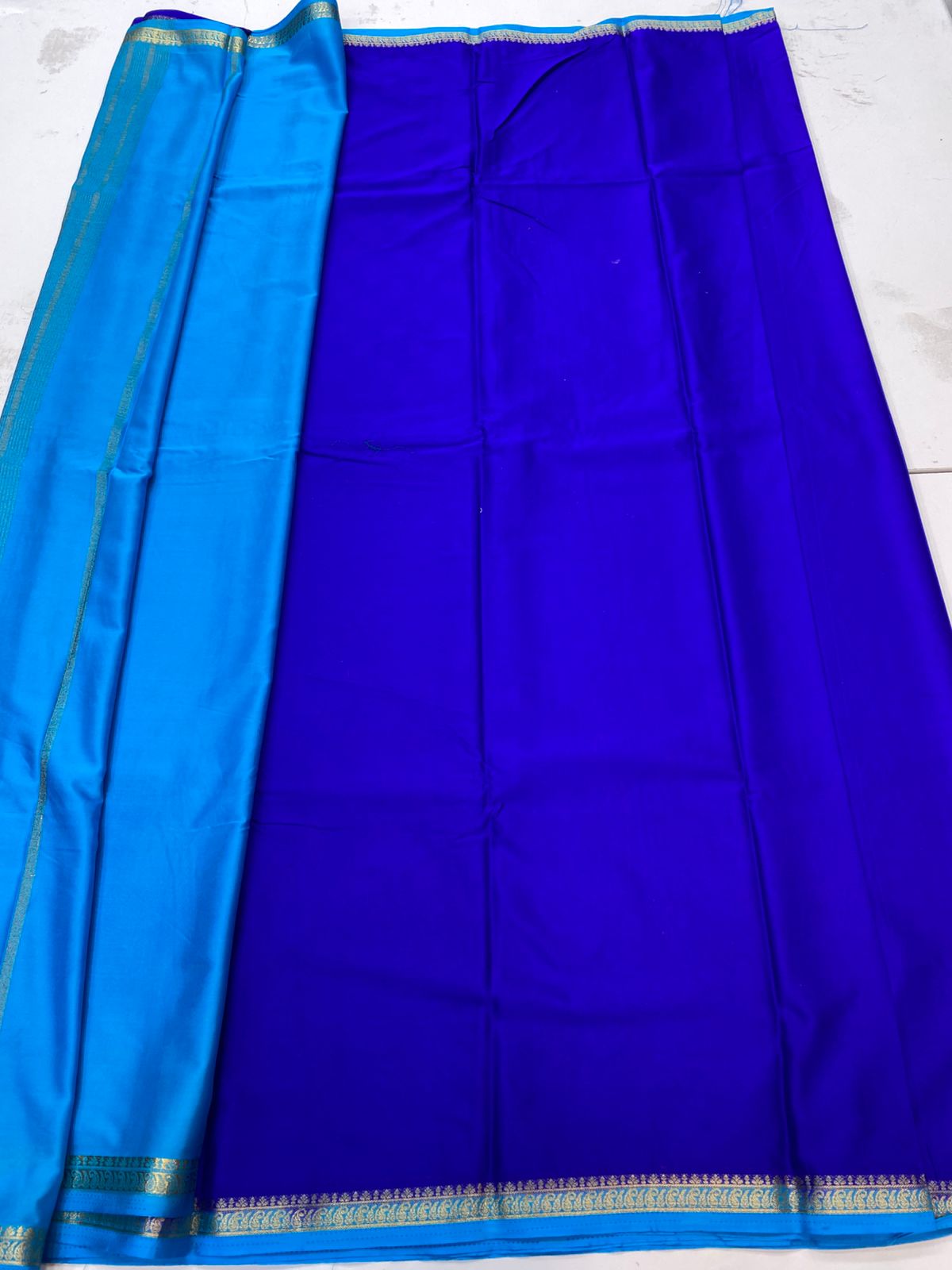 Mysore Crepe Zari Border Saree(3203)