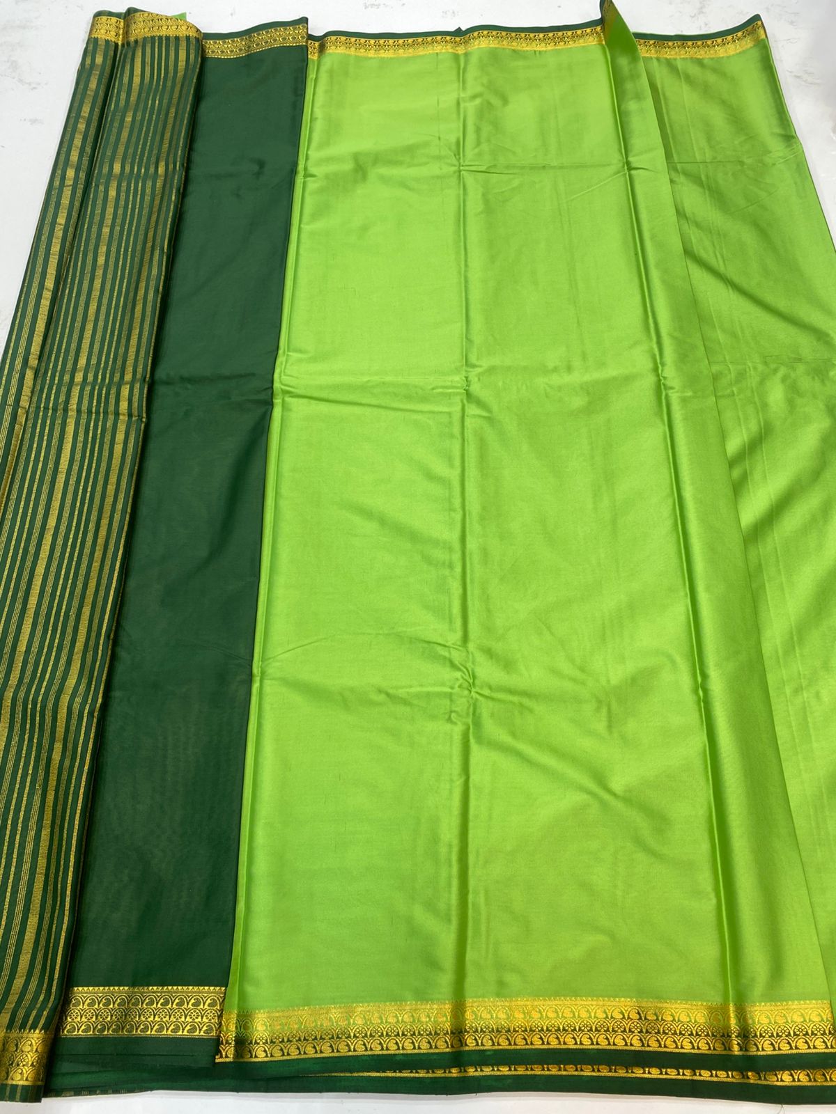 Mysore Crepe Zari Border Saree(3202)