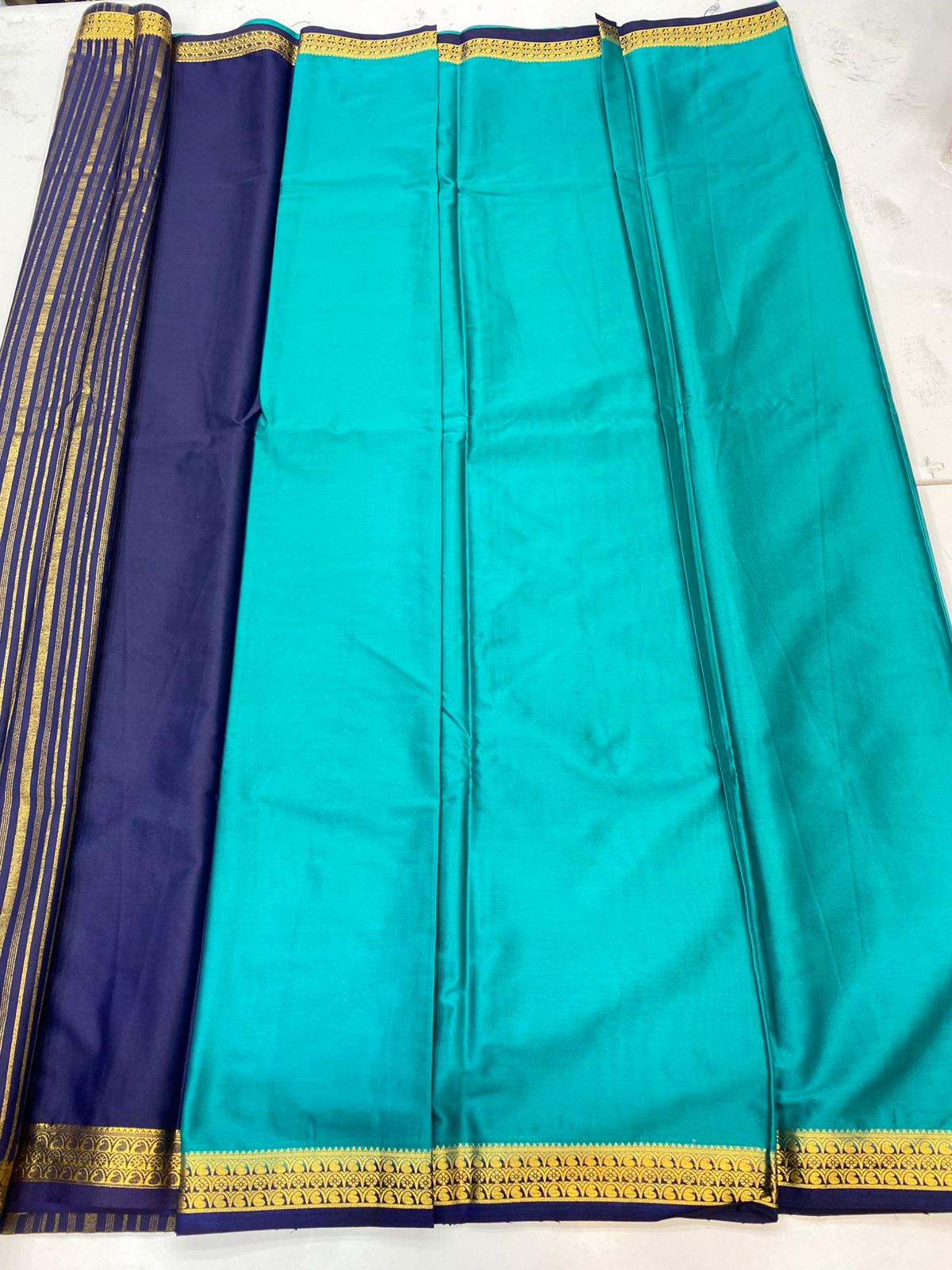 Mysore Crepe Zari Border Saree(3202)