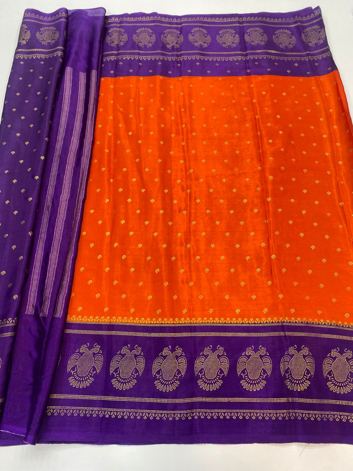 Fancy Foil Butta Print Saree(3199B)