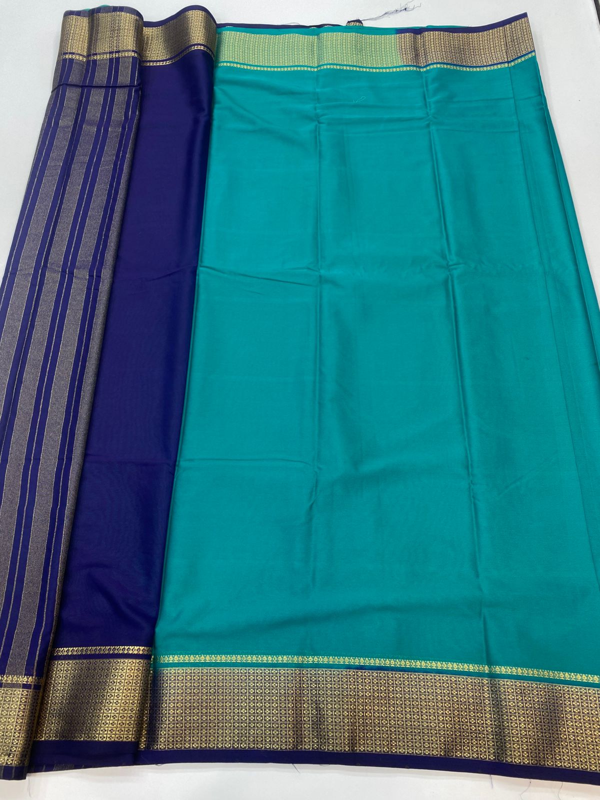 Mysore Crepe Zari Border Saree(3201)