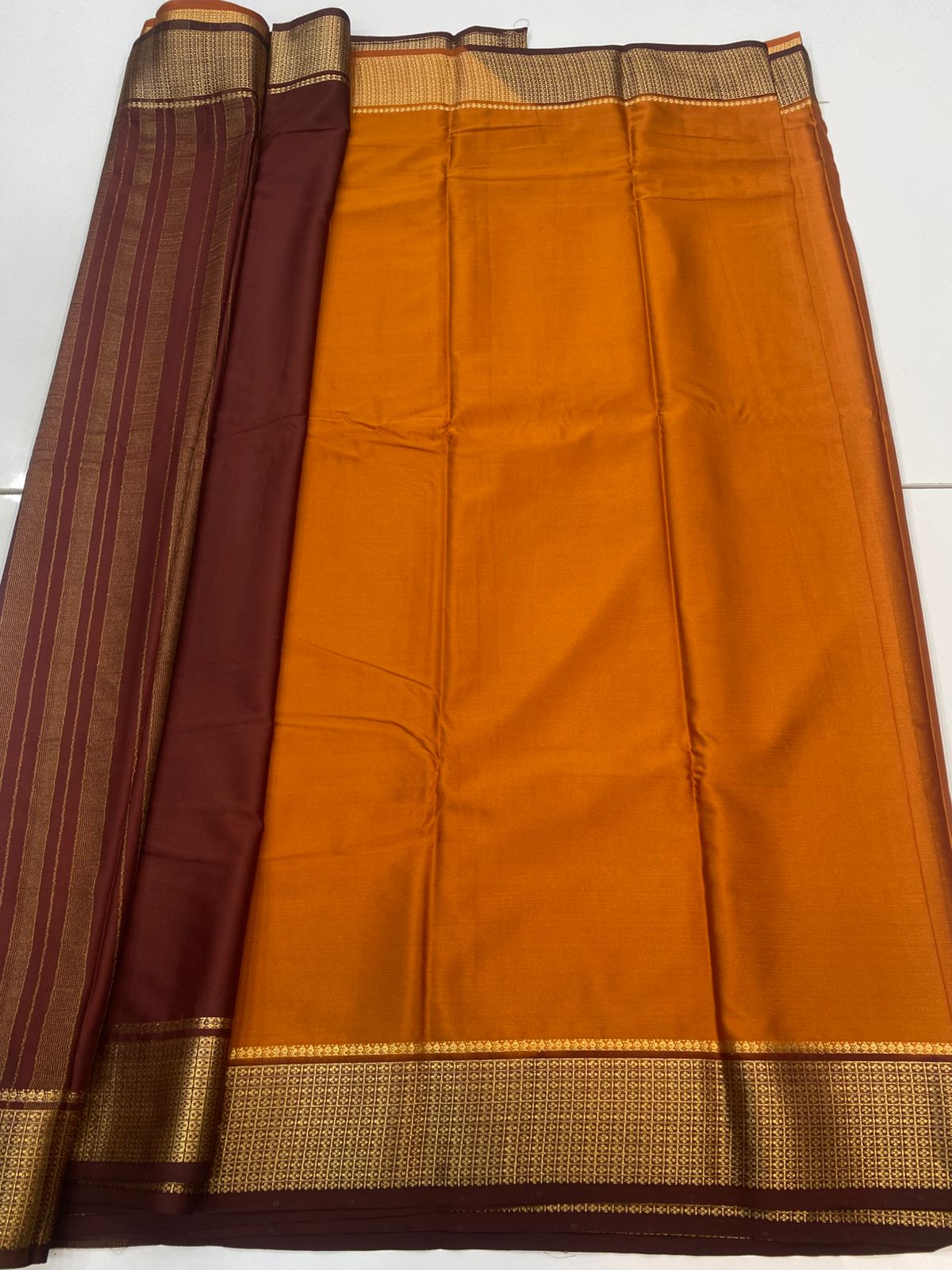 Mysore Crepe Zari Border Saree(3201)