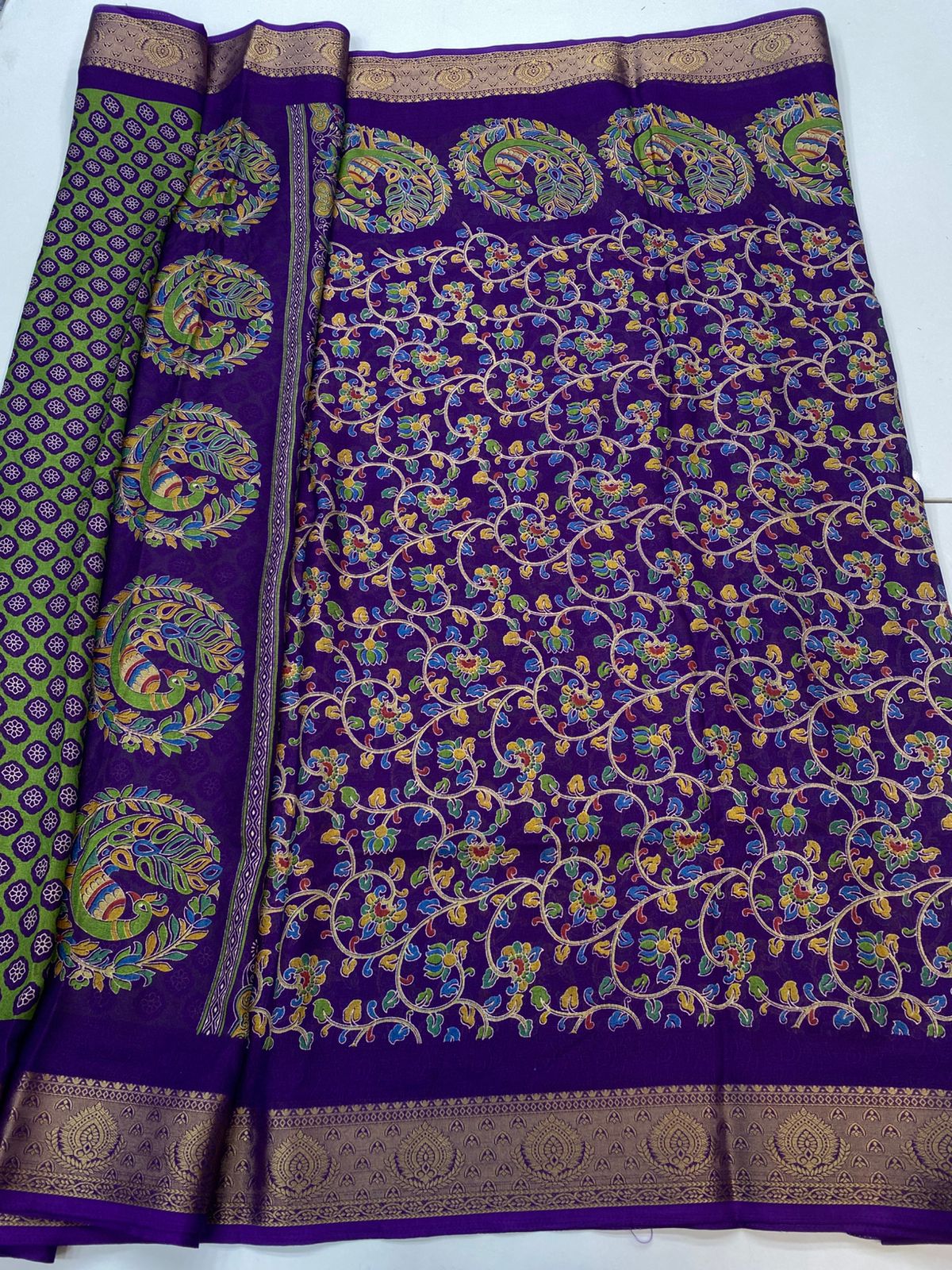 Fancy Georgette Print Saree(3210A)
