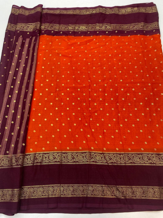 Fancy Georgette Foil Print Saree  ( 3176B-R )