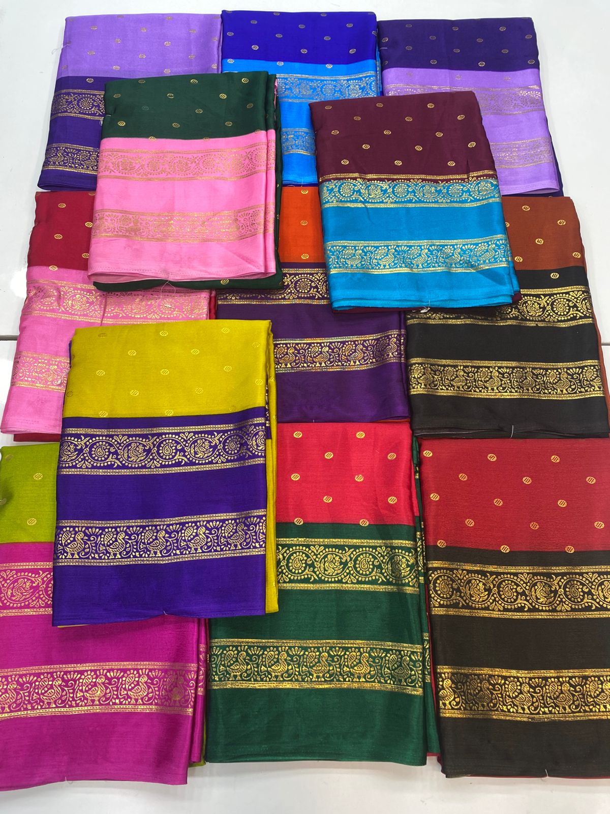 Fancy Foil Print Saree(3220)