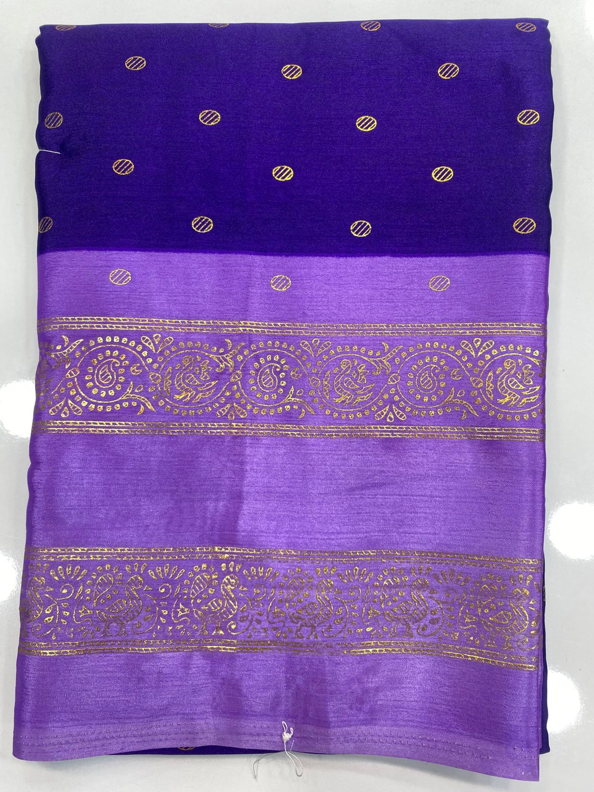 Fancy Foil Print Saree(3220)
