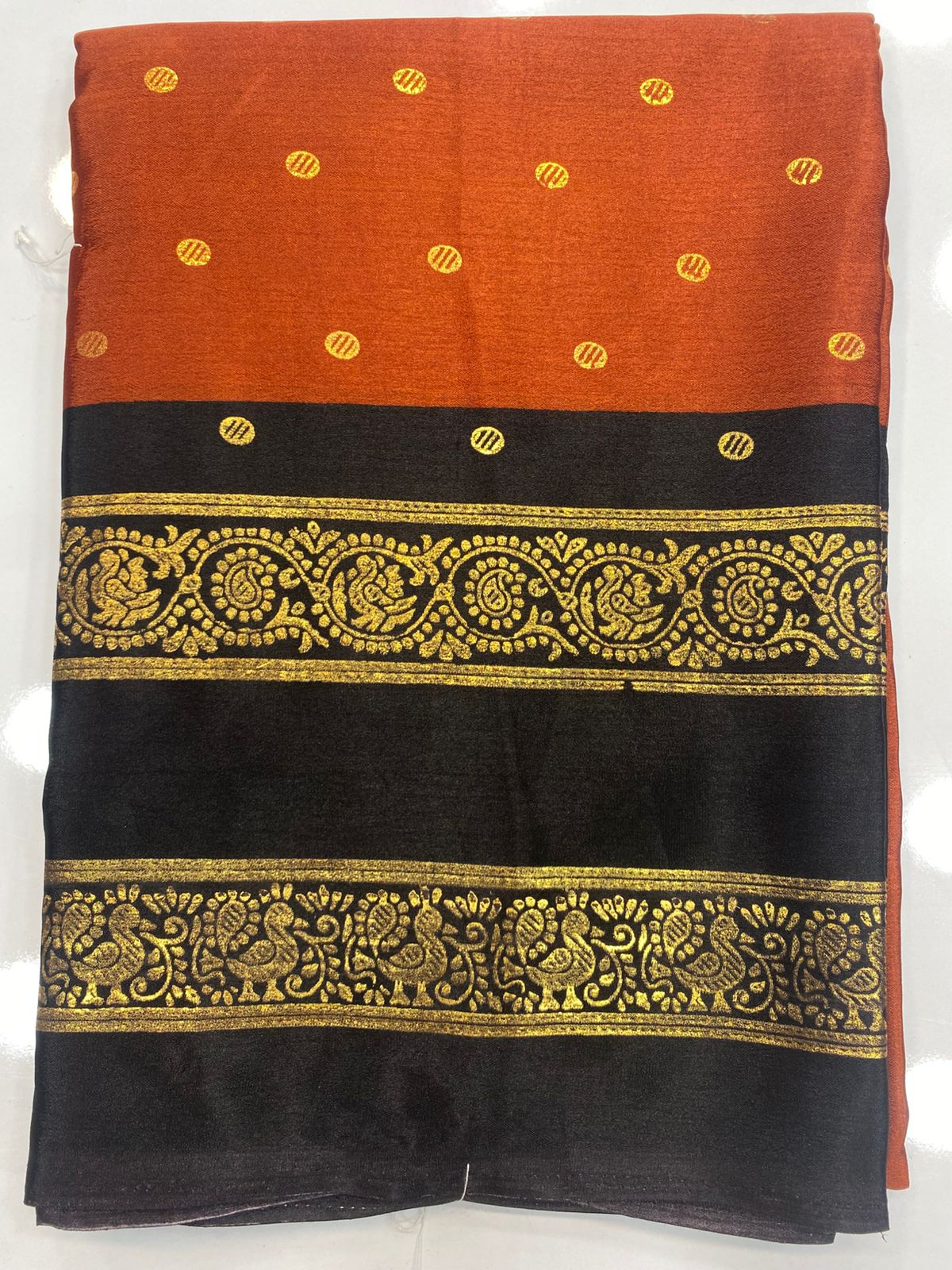 Fancy Foil Print Saree(3220)