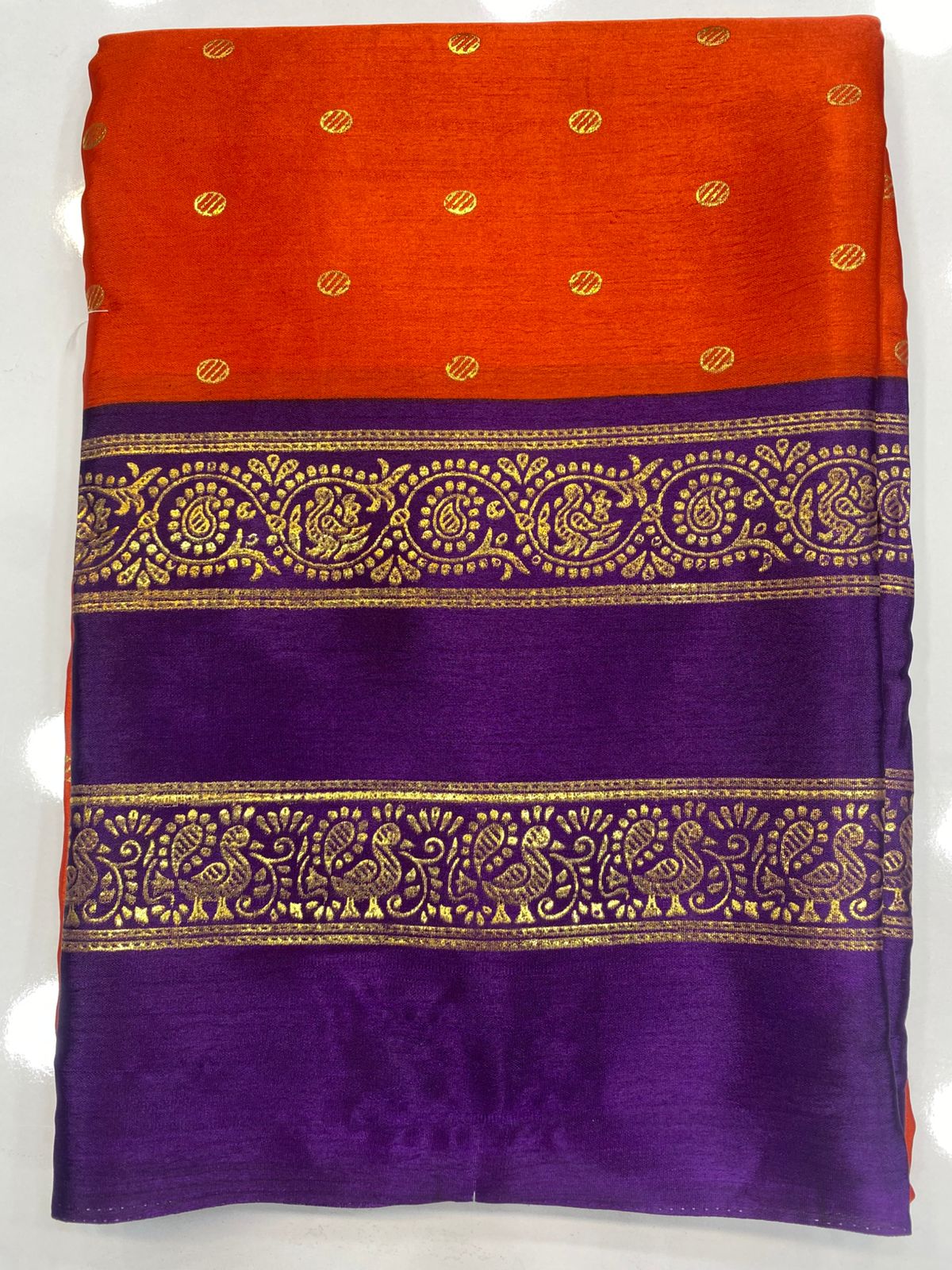 Fancy Foil Print Saree(3220)