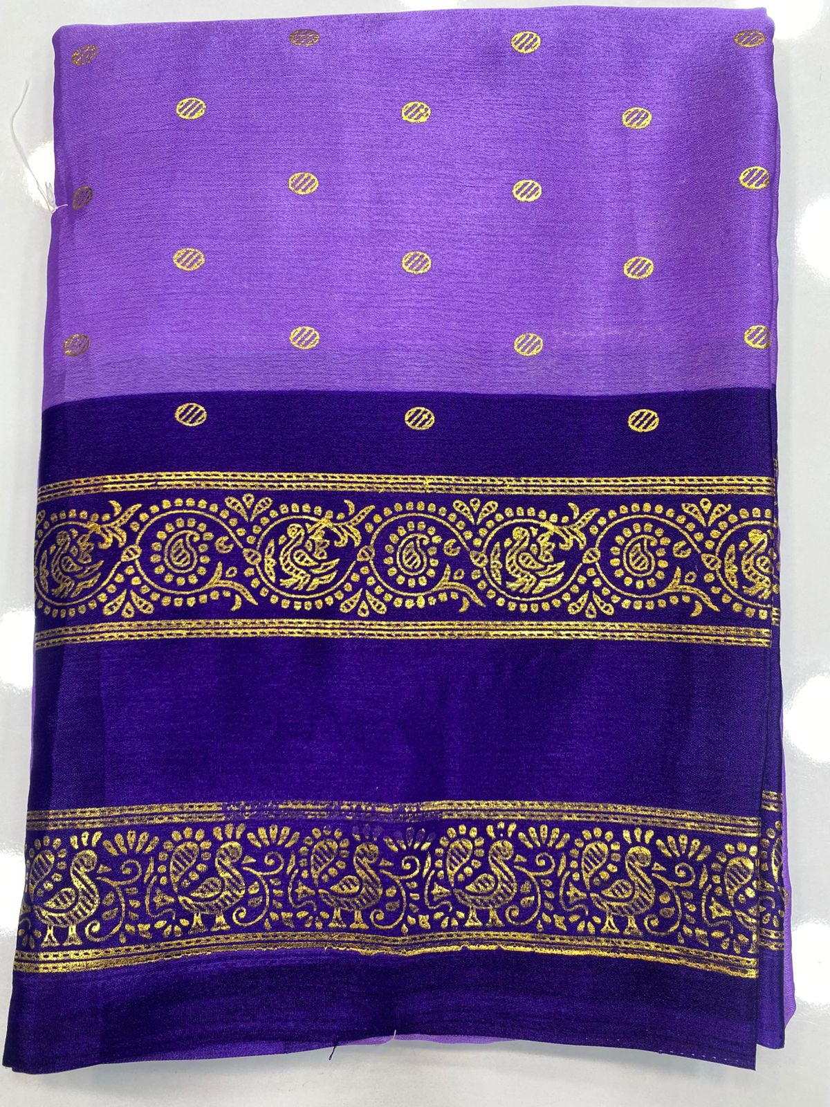Fancy Foil Print Saree(3220)