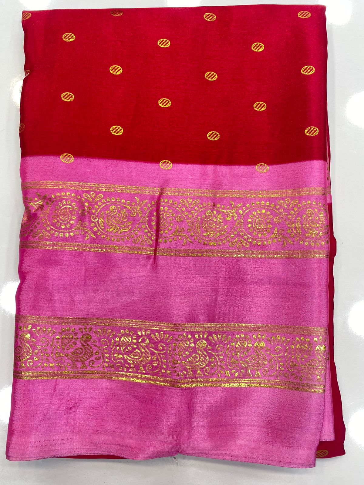 Fancy Foil Print Saree(3220)
