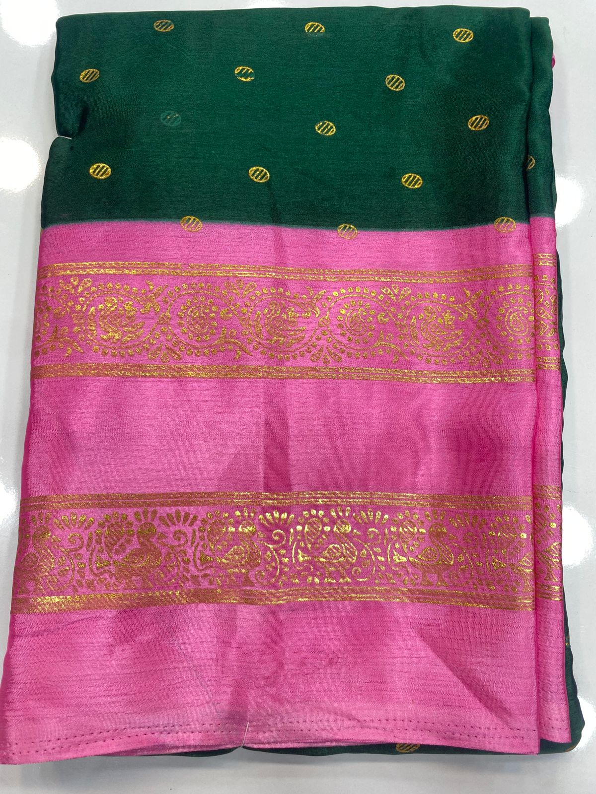 Fancy Foil Print Saree(3220)