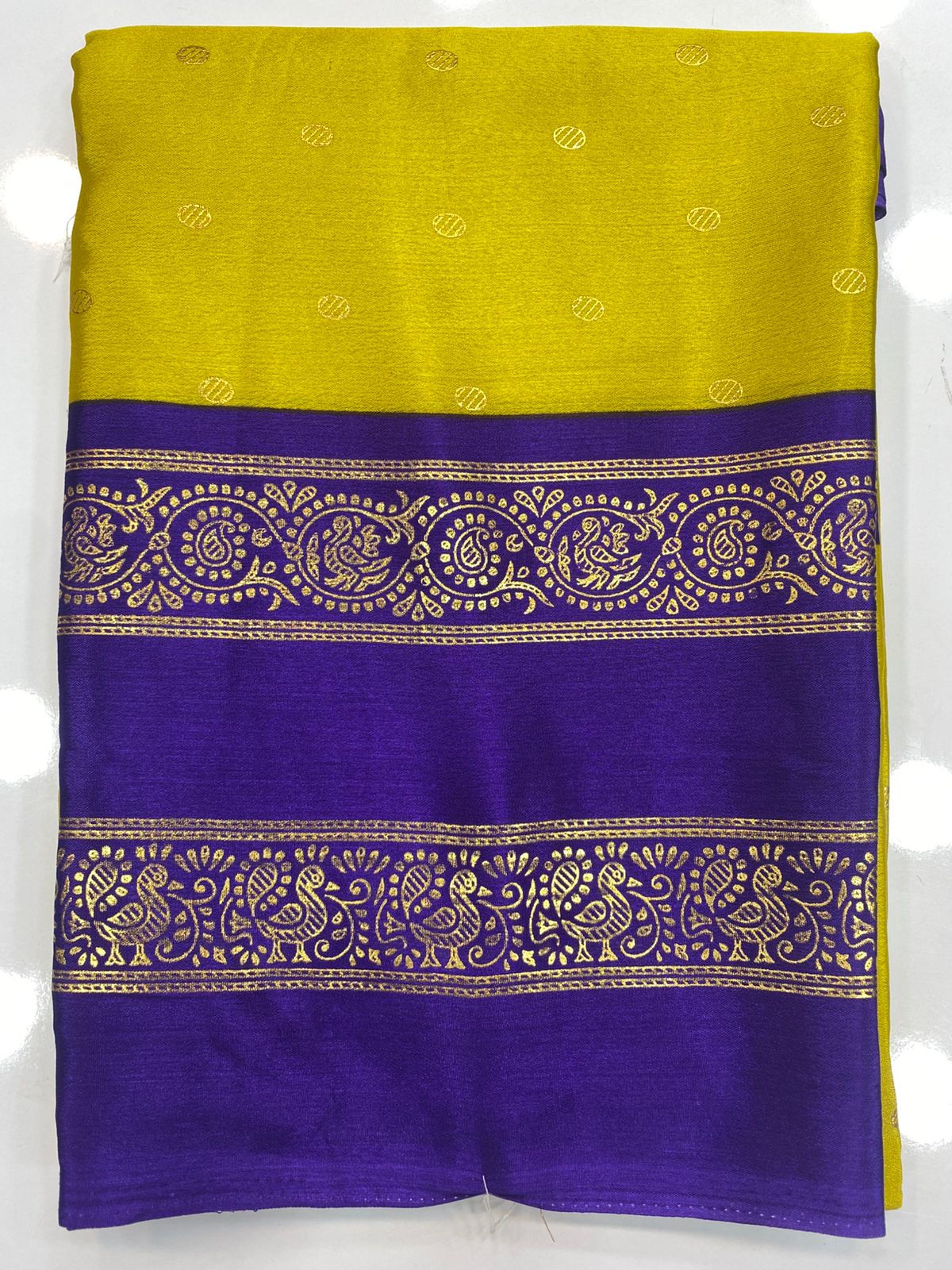 Fancy Foil Print Saree(3220)