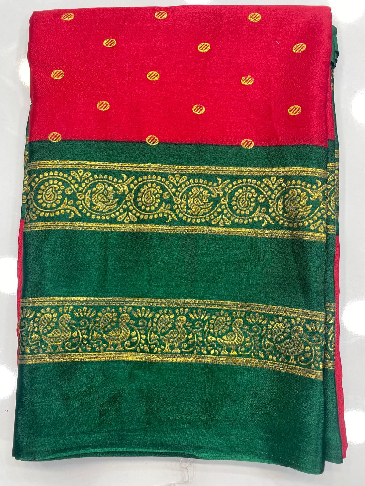 Fancy Foil Print Saree(3220)
