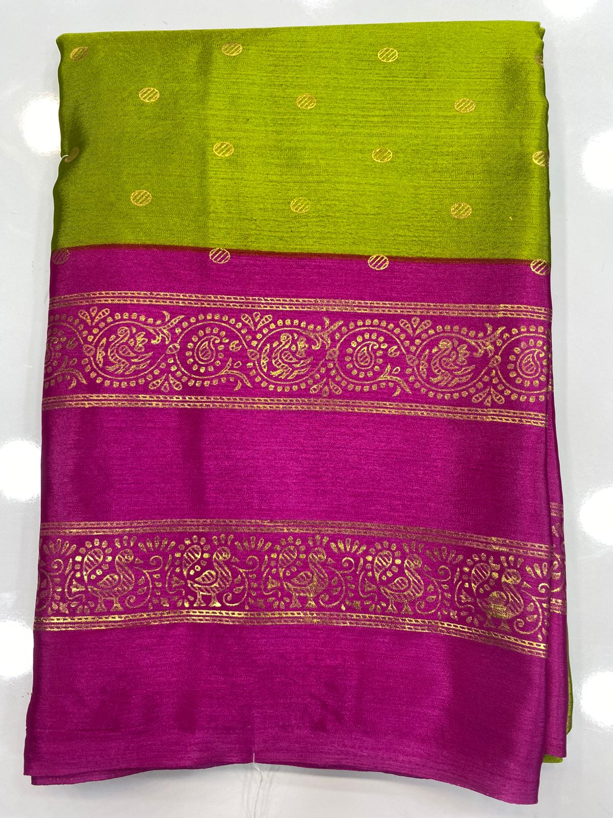 Fancy Foil Print Saree(3220)