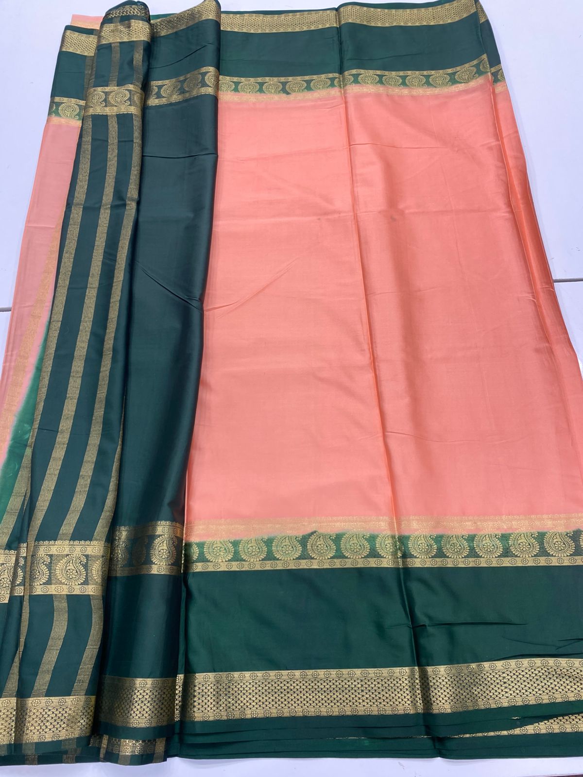 Mysore Crepe Bentex Border Saree(3229A)