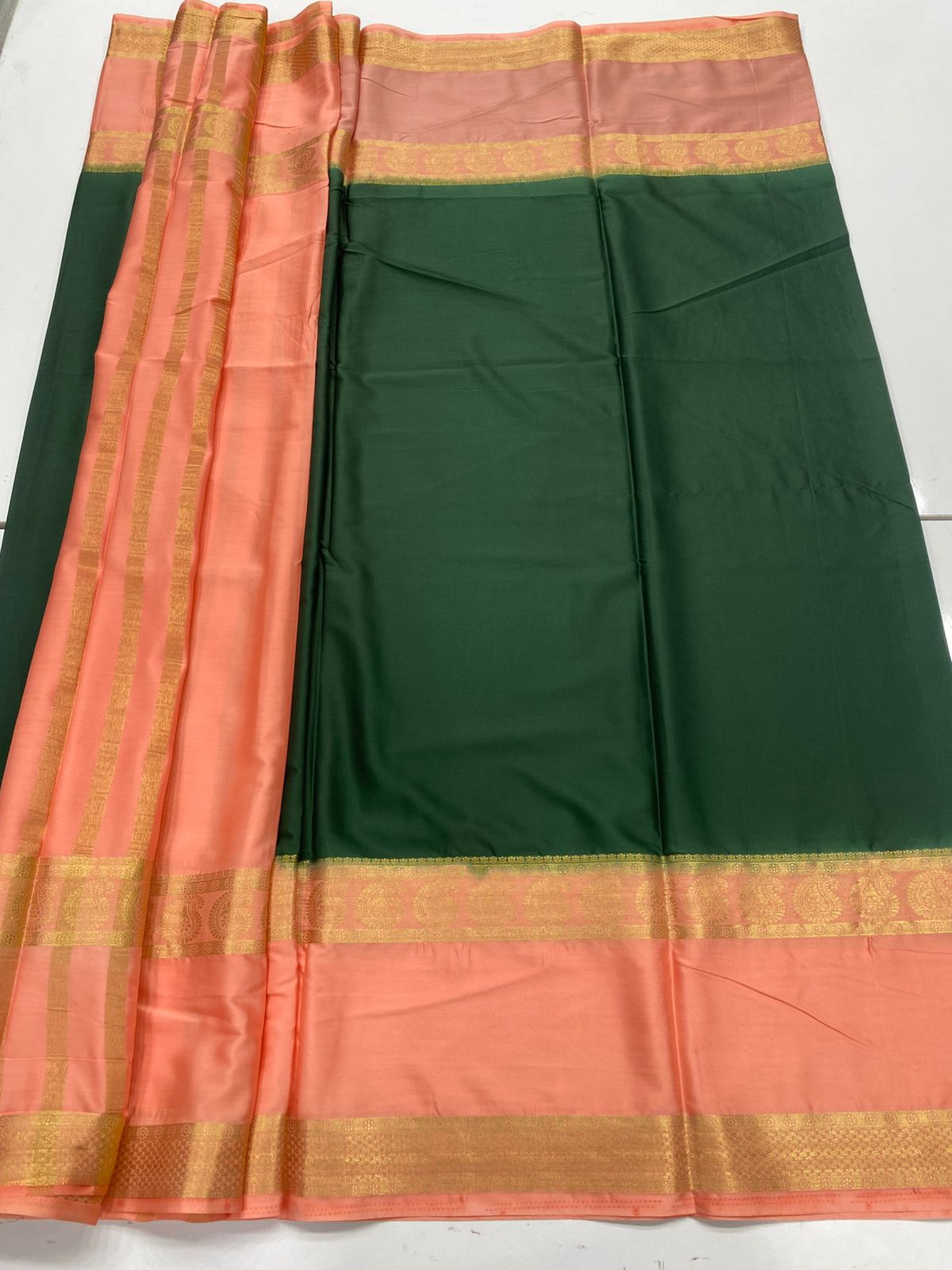 Mysore Crepe Bentex Border Saree(3229A)