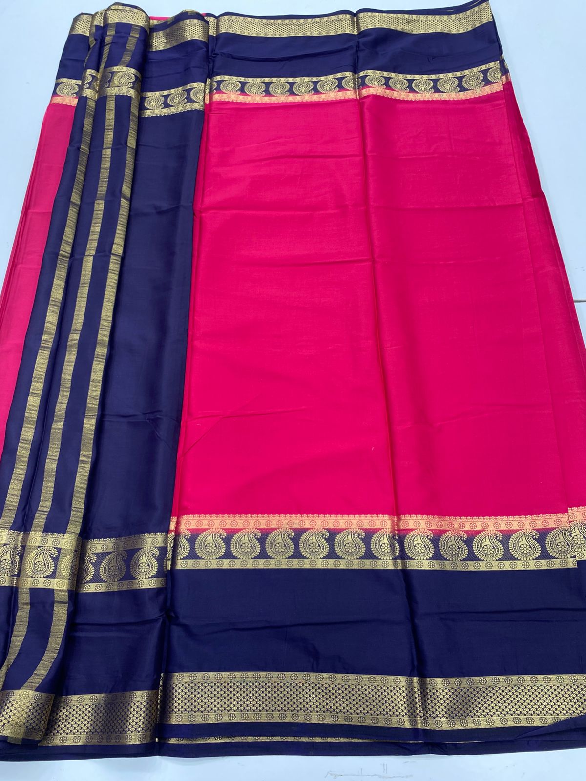 Mysore Crepe Bentex Border Saree(3229A)