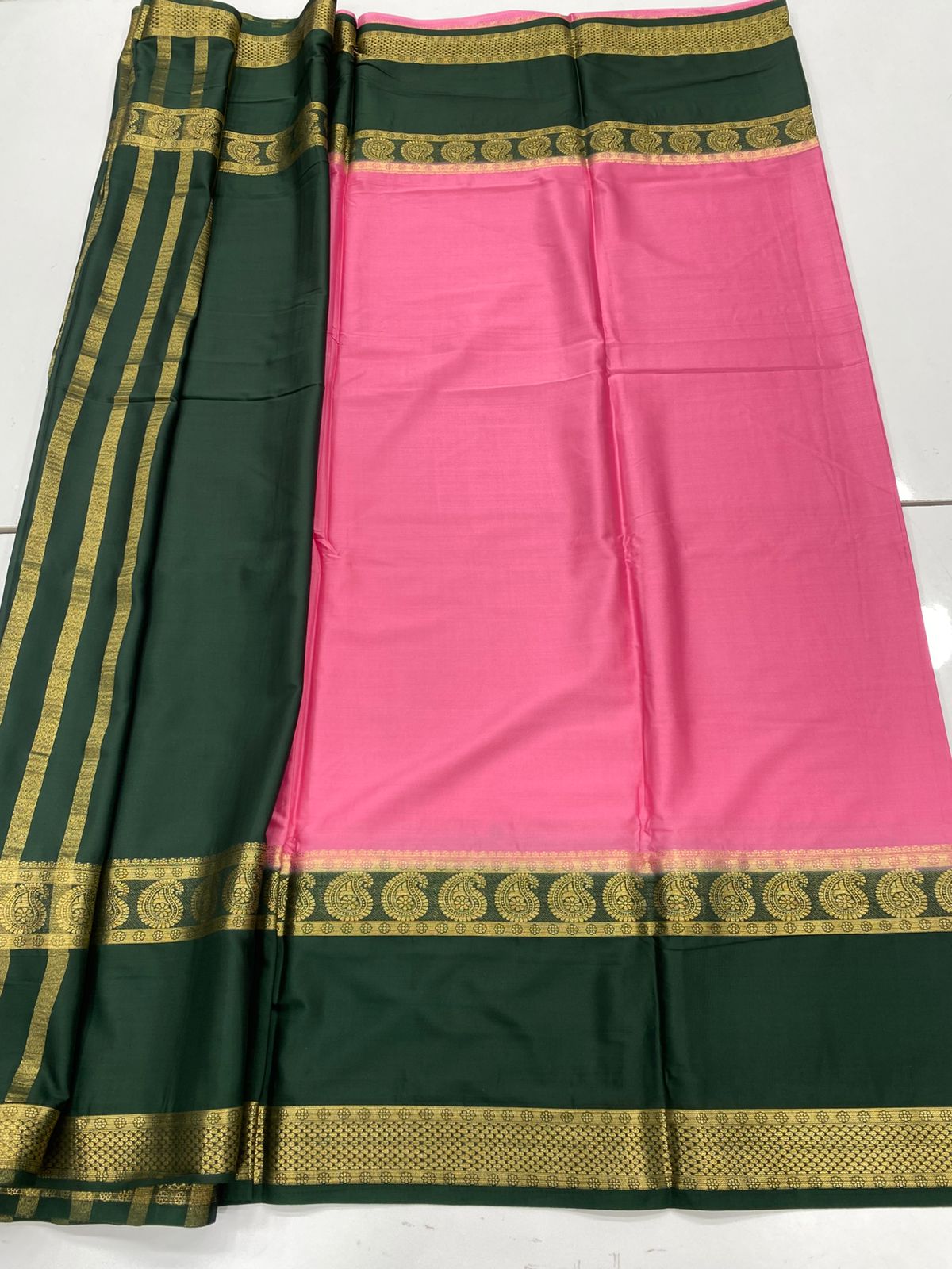 Mysore Crepe Bentex Border Saree(3229A)