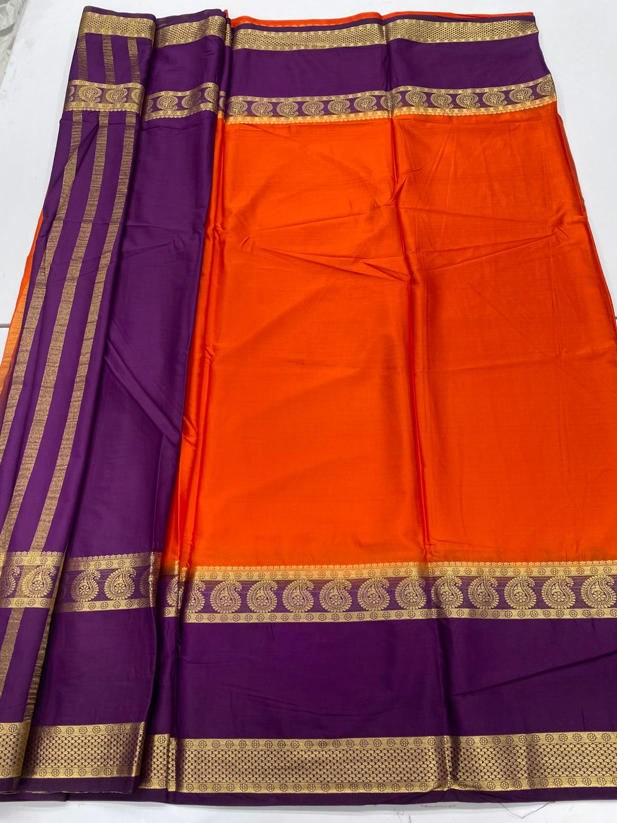 Mysore Crepe Bentex Border Saree(3229A)