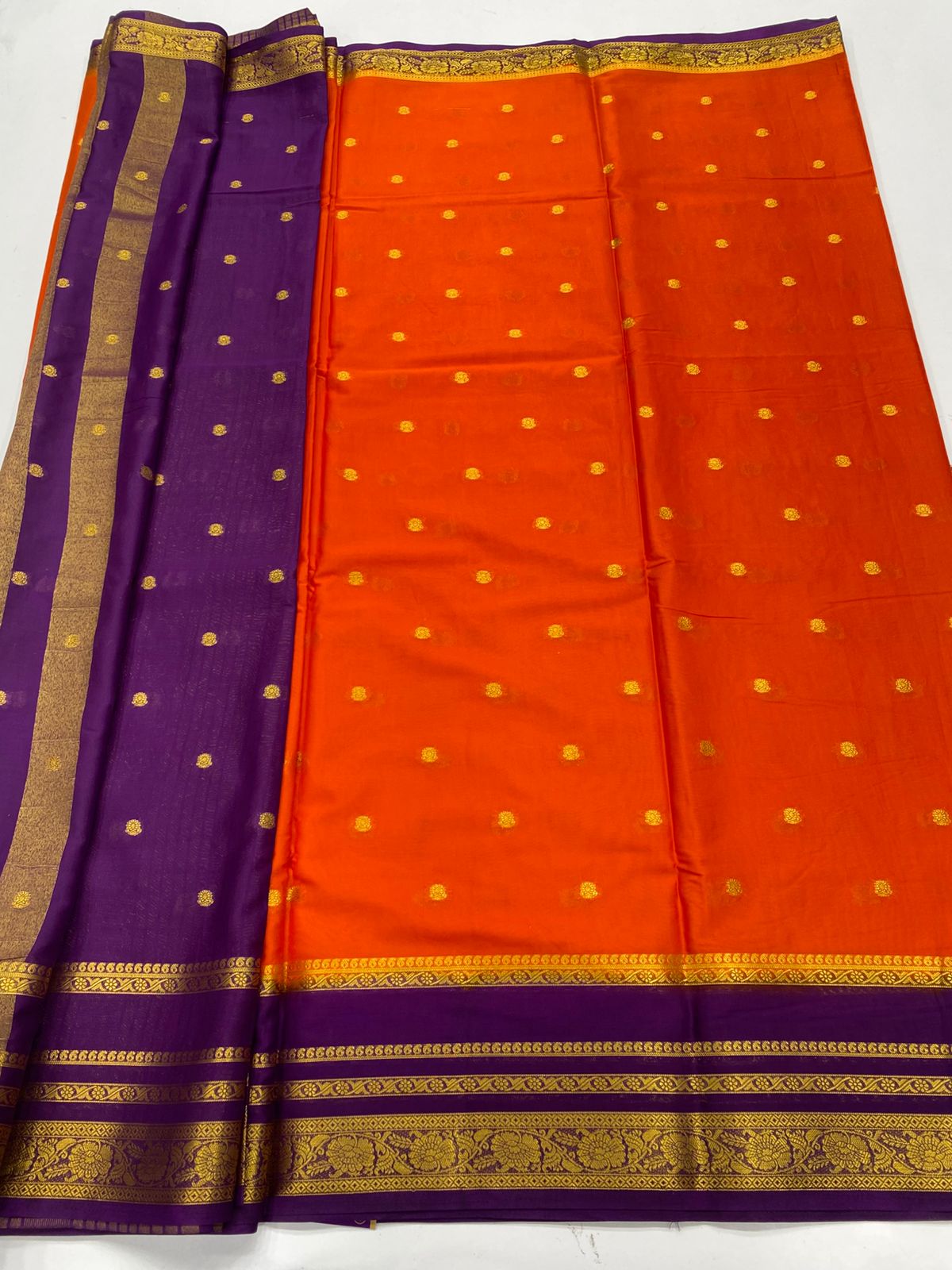 Mysore Crepe Butta Saree(3230A)